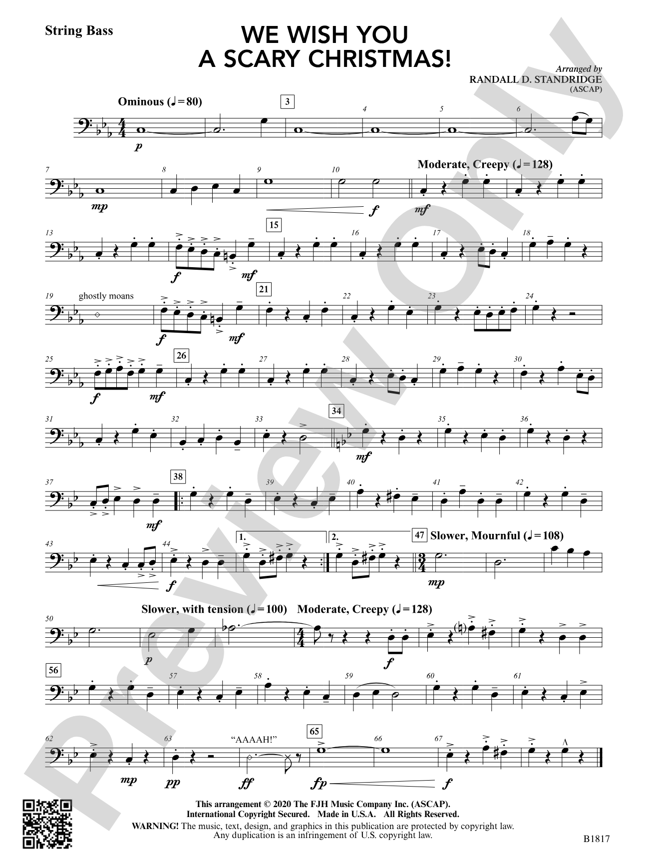 We Wish You a Scary Christmas!: String Bass