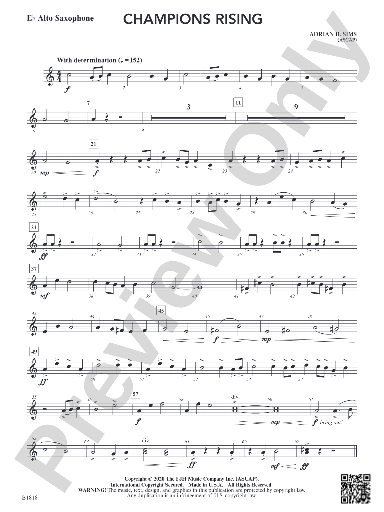 Champions Rising: E-flat Alto Saxophone