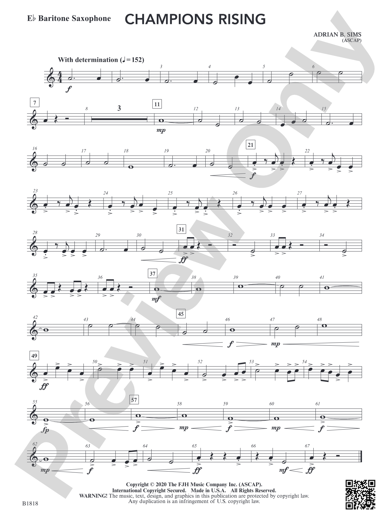 Champions Rising: E-flat Baritone Saxophone