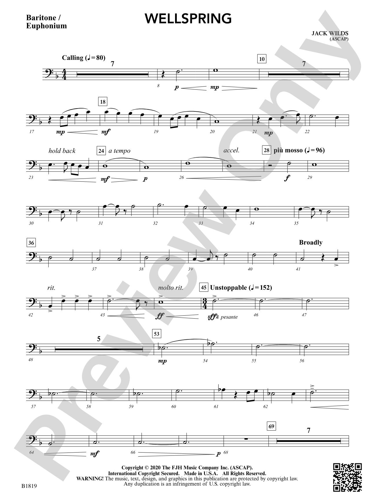 Wellspring: Baritone / Euphonium