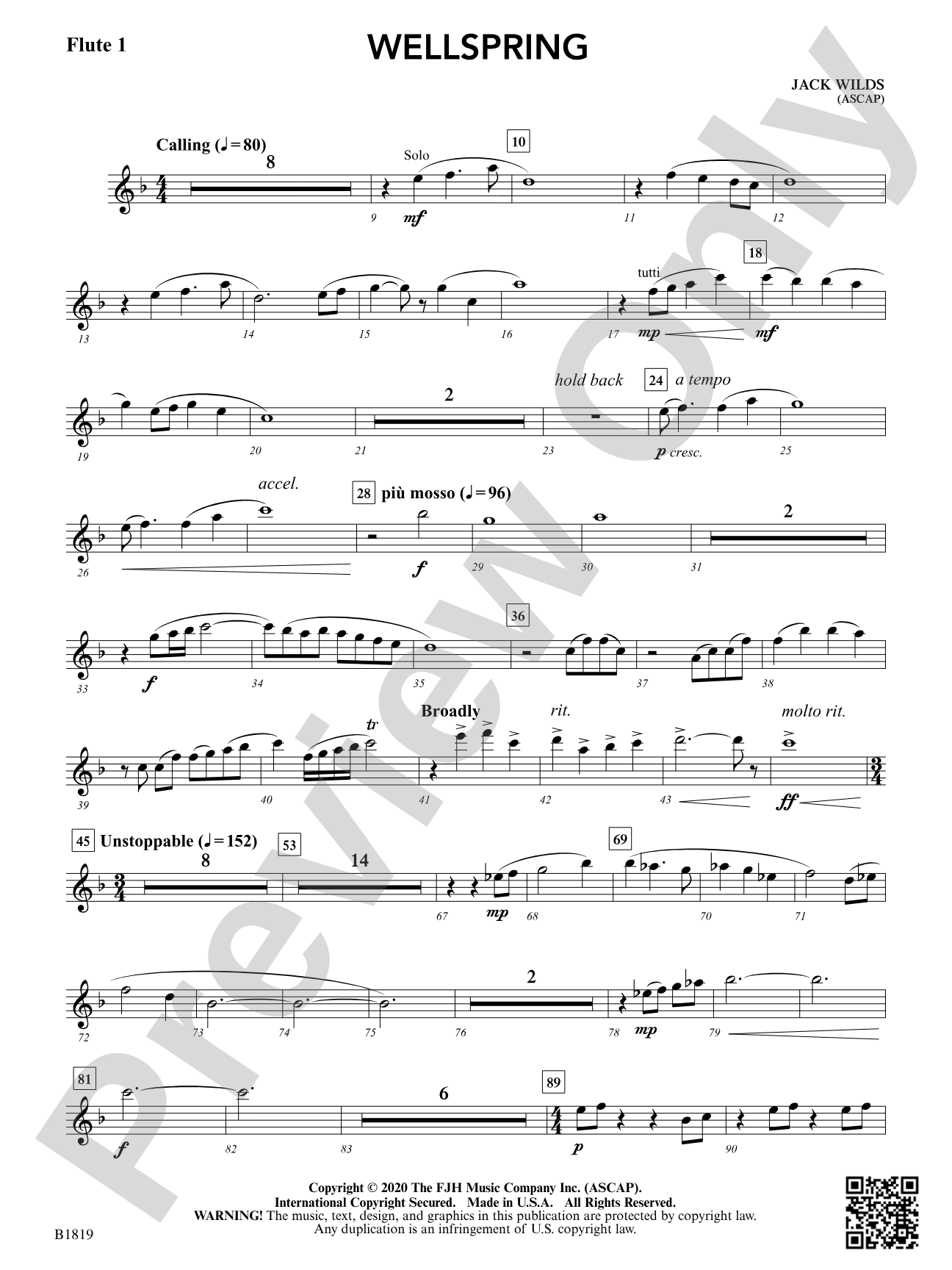 Wellspring: Flute 1