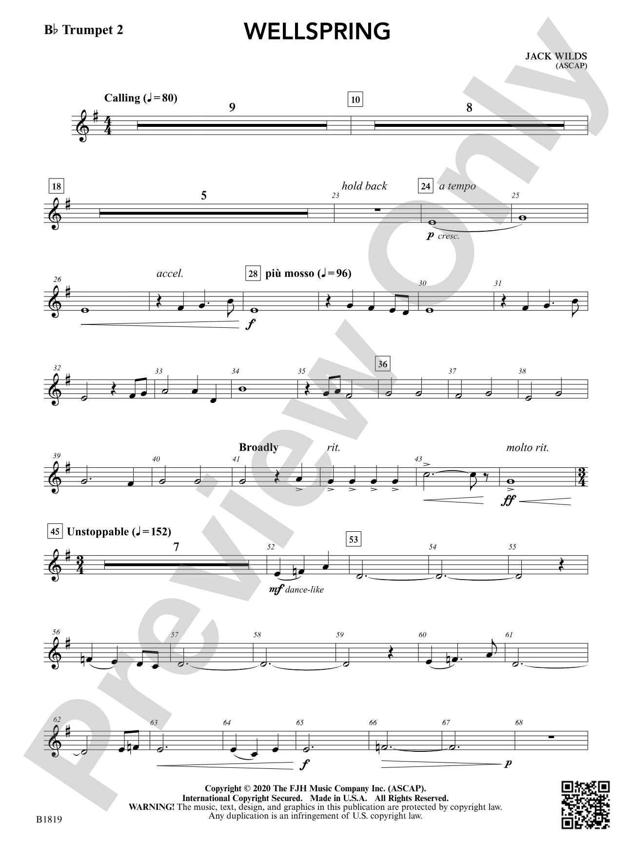 Wellspring: B-flat Trumpet 2