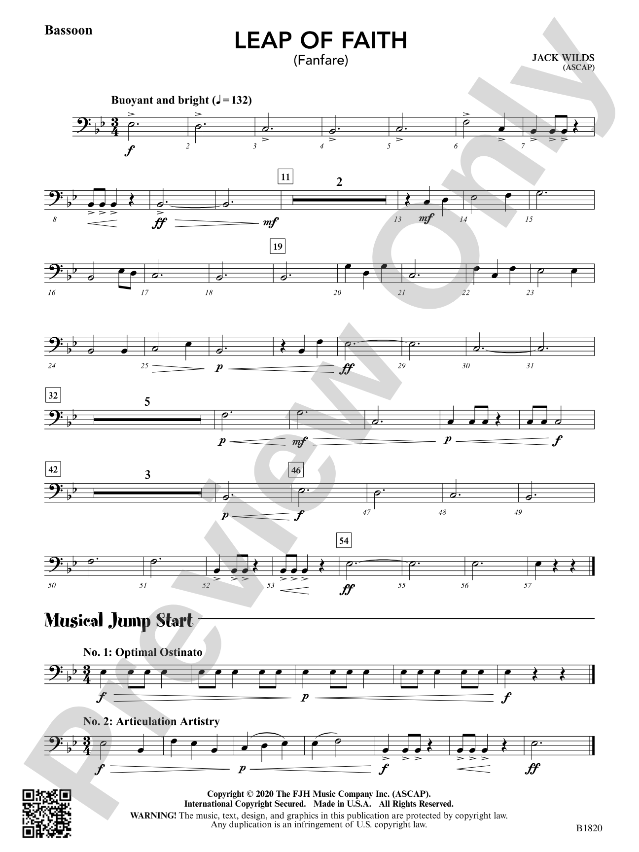 Leap of Faith (Fanfare): Bassoon