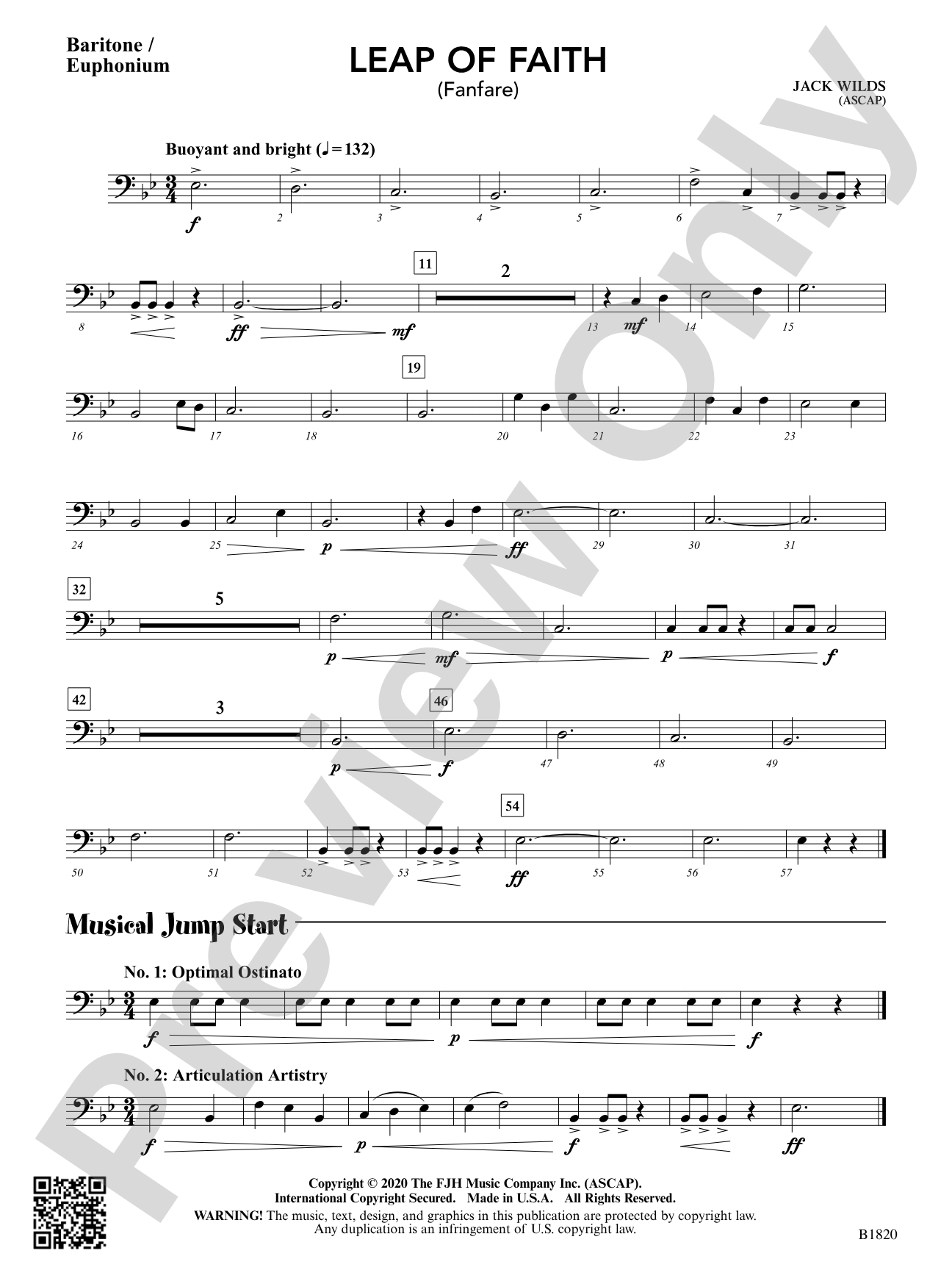 Leap of Faith (Fanfare): Baritone / Euphonium