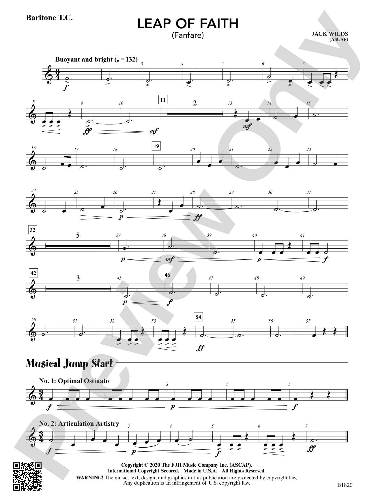 Leap of Faith (Fanfare): Baritone T.C.