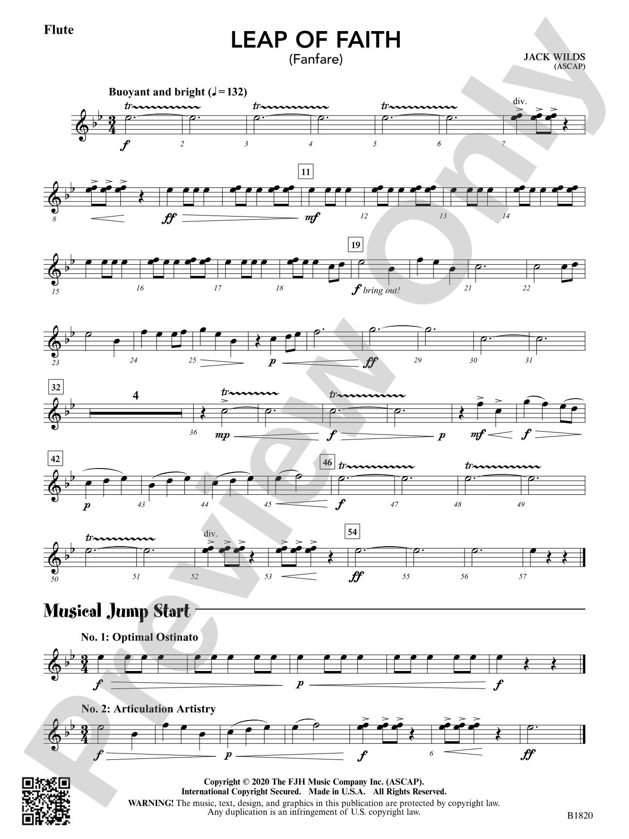 Leap of Faith (Fanfare): Flute