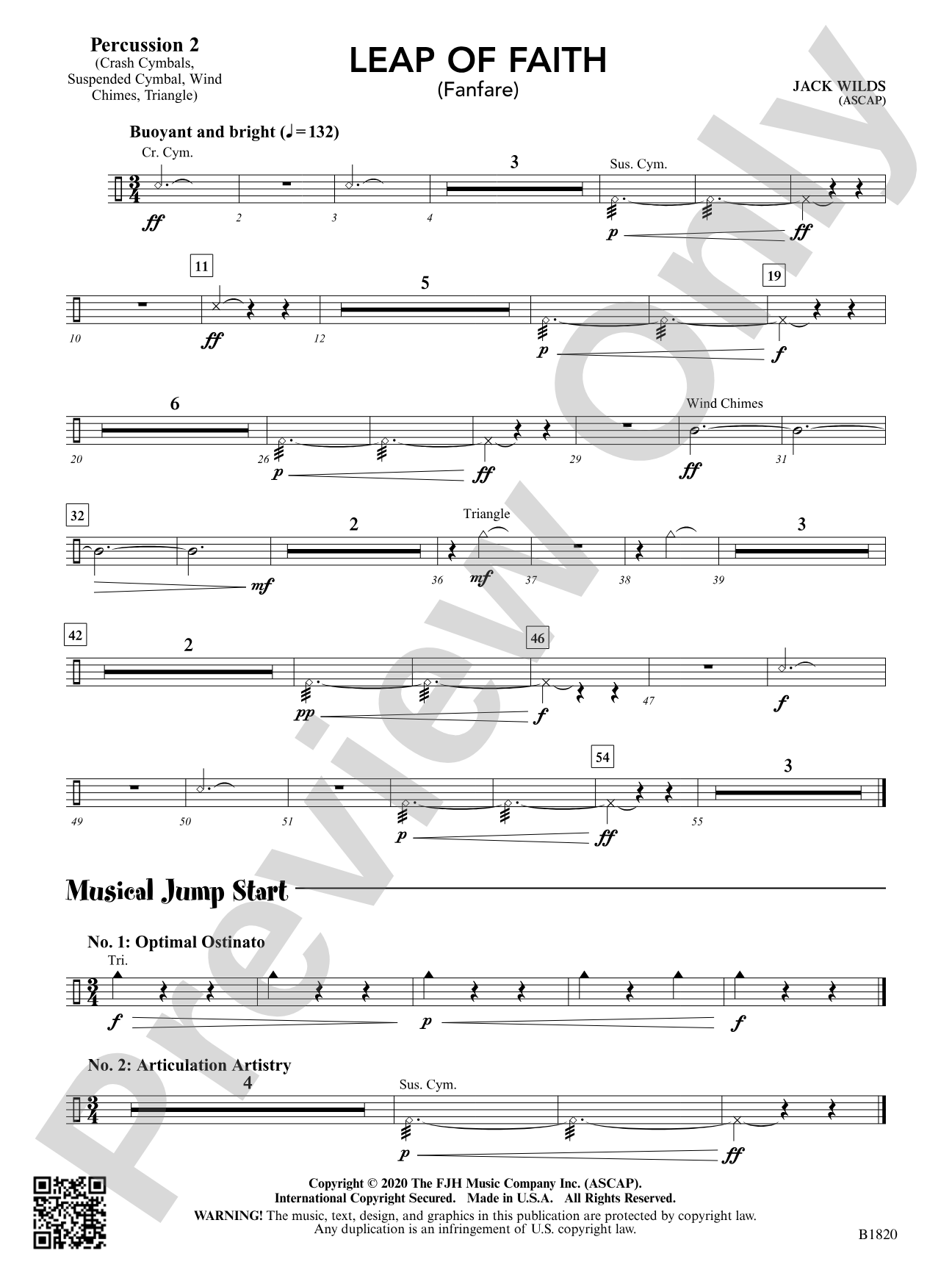 Leap of Faith (Fanfare): Percussion 2