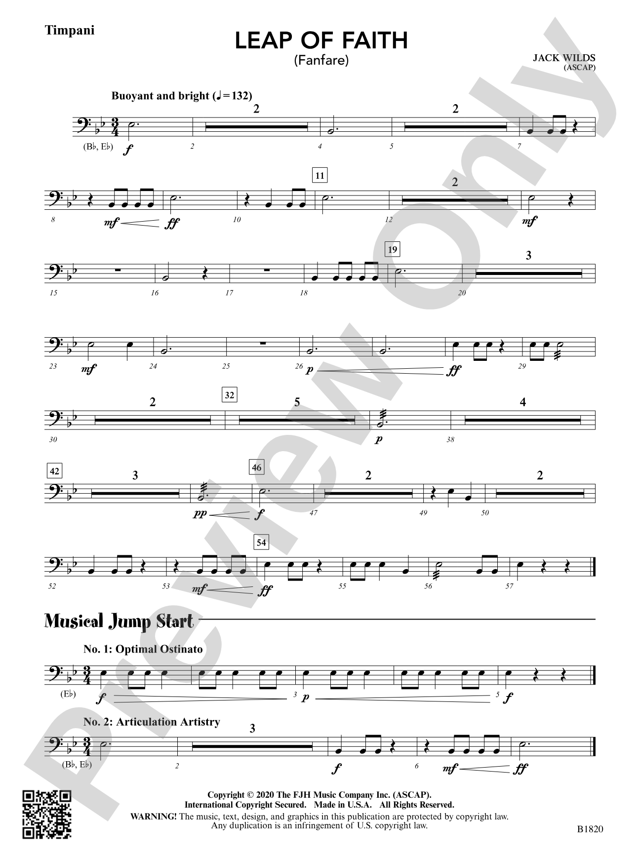Leap of Faith (Fanfare): Timpani