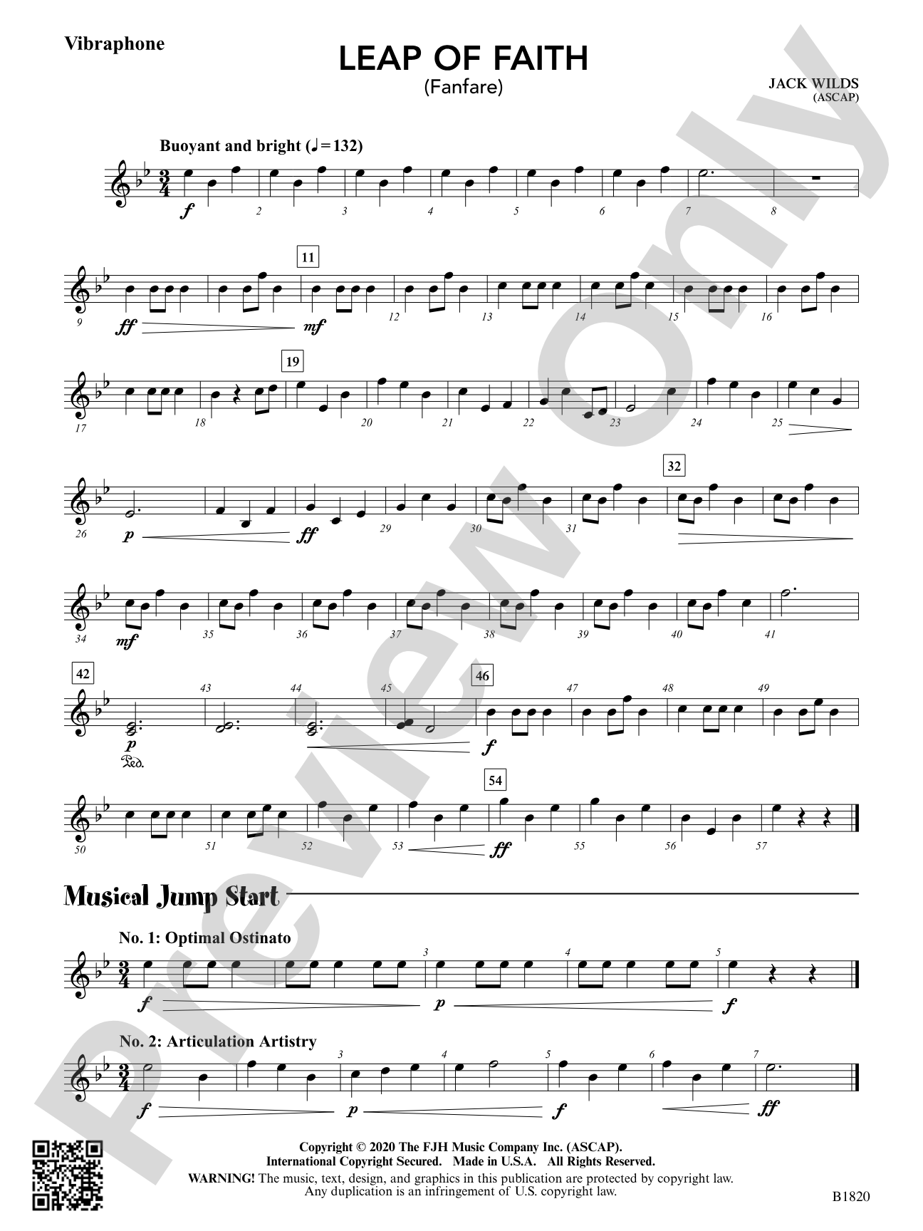 Leap of Faith (Fanfare): Vibraphone