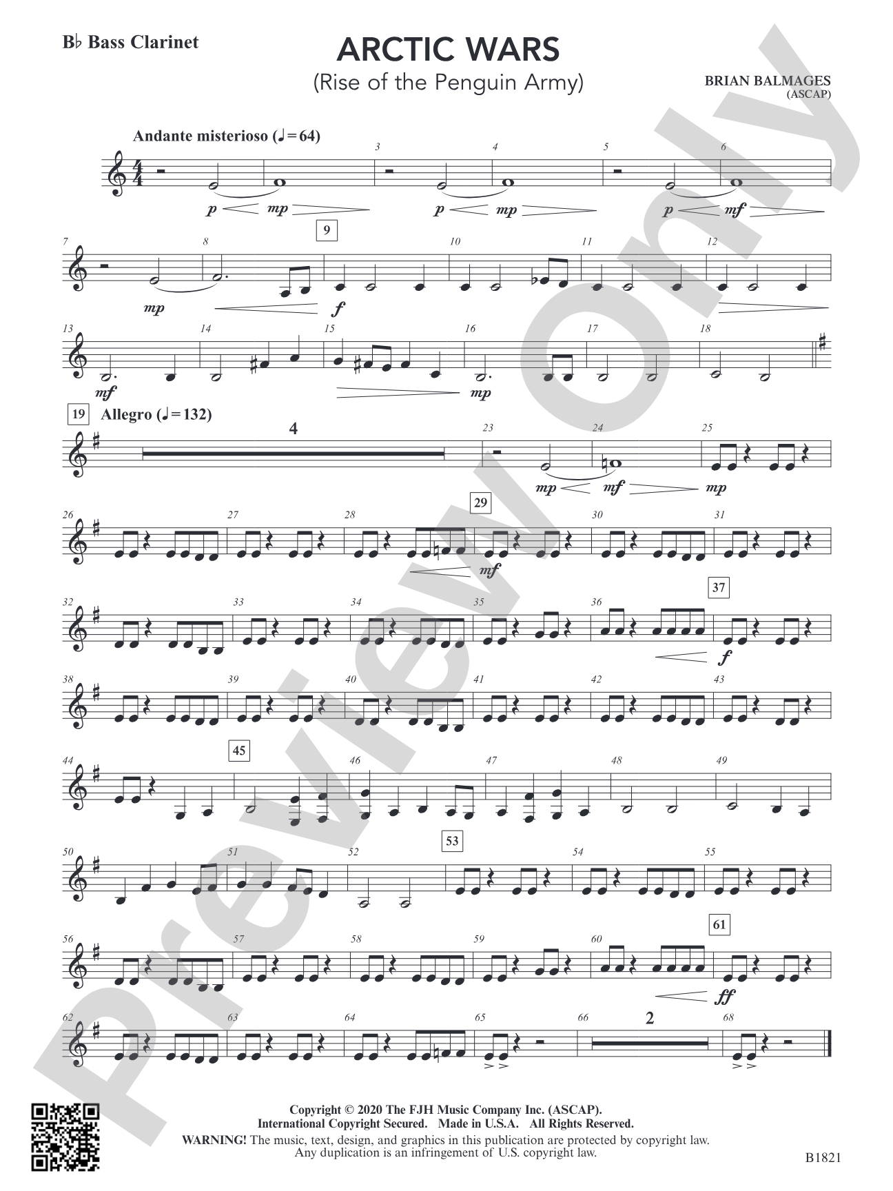 Arctic Wars (Rise of the Penguin Army): B-flat Bass Clarinet