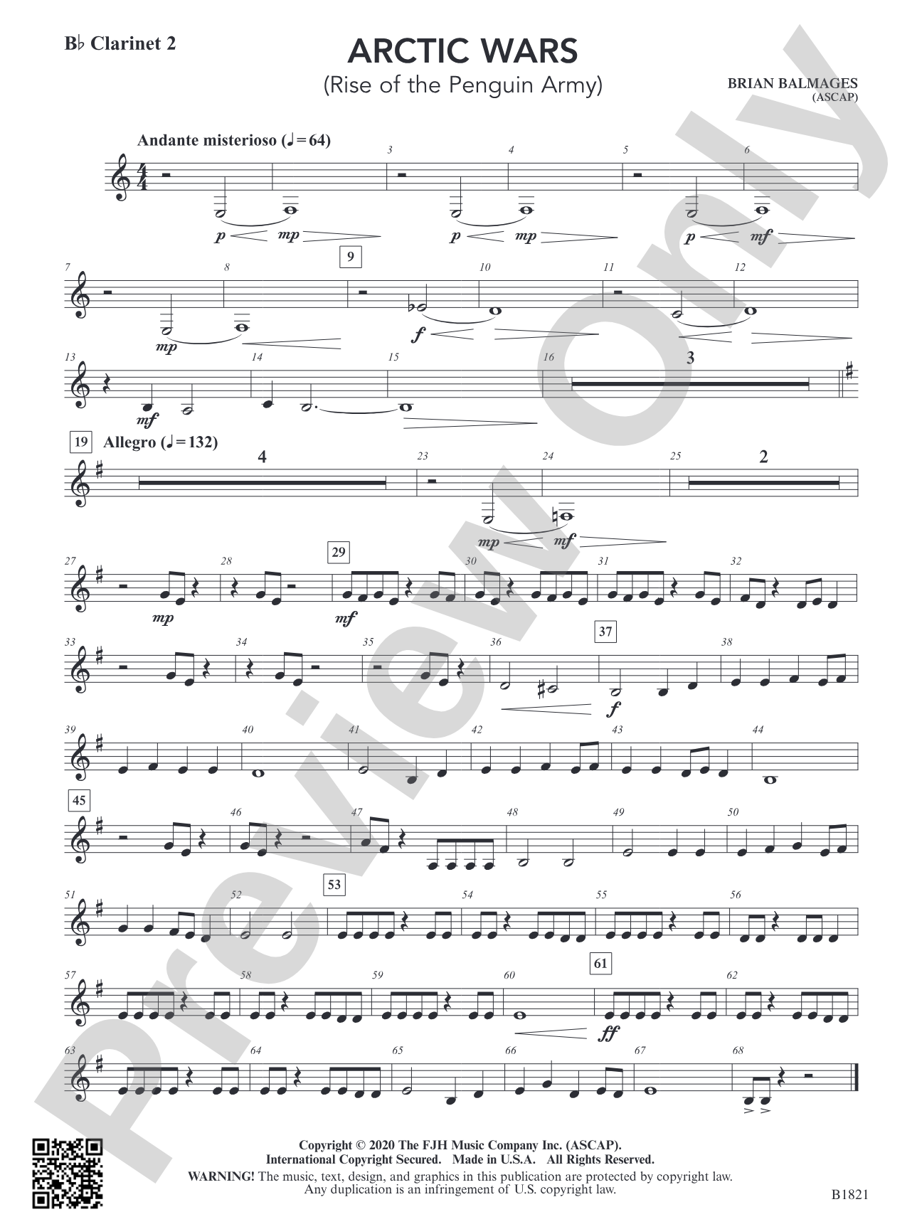 Arctic Wars (Rise of the Penguin Army): B-flat Clarinet 2