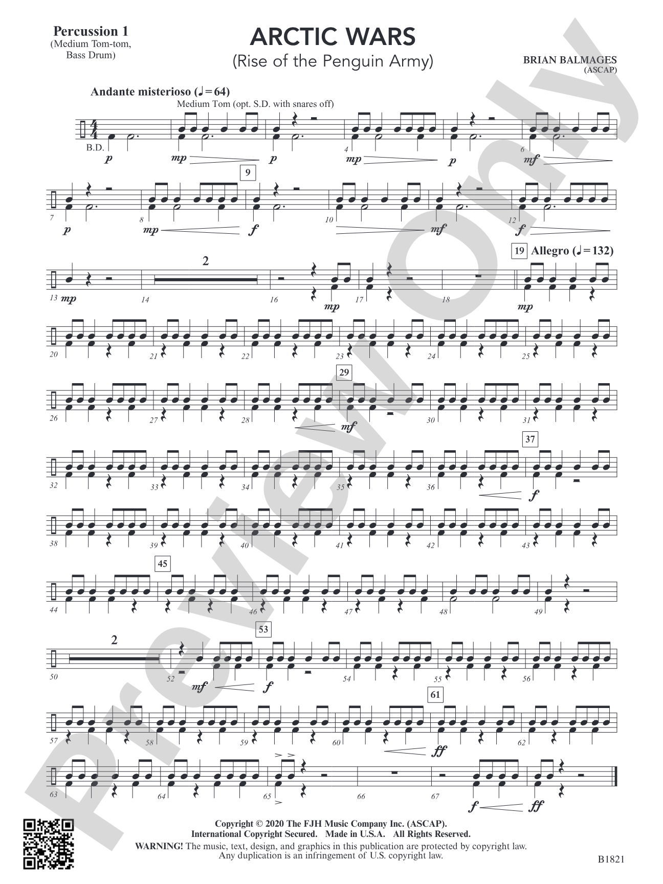 Arctic Wars (Rise of the Penguin Army): Percussion 1