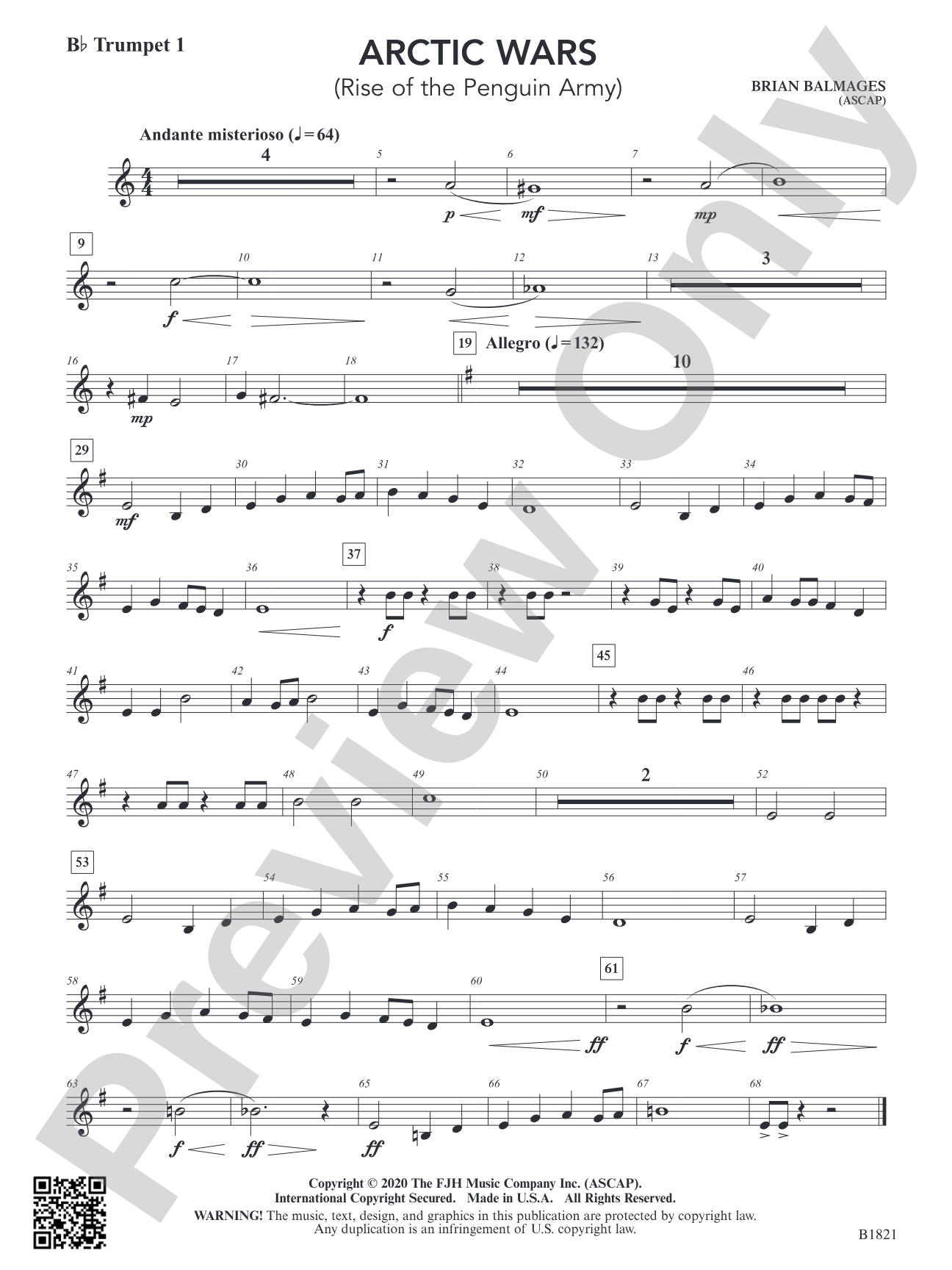 Arctic Wars (Rise of the Penguin Army): B-flat Trumpet 1