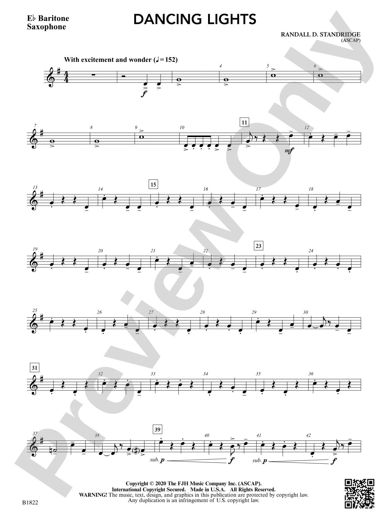 Dancing Lights: E-flat Baritone Saxophone