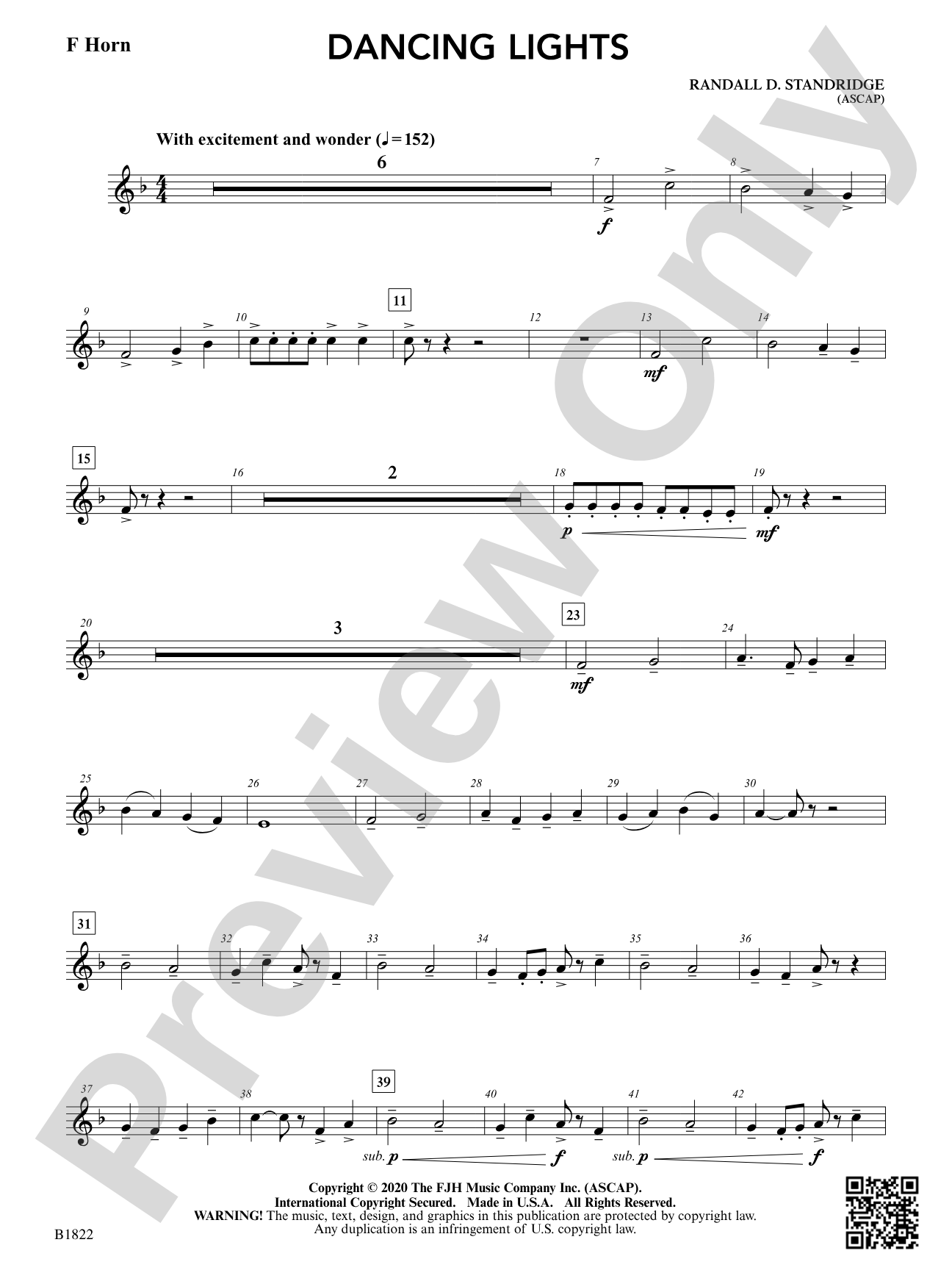 Dancing Lights: F Horn
