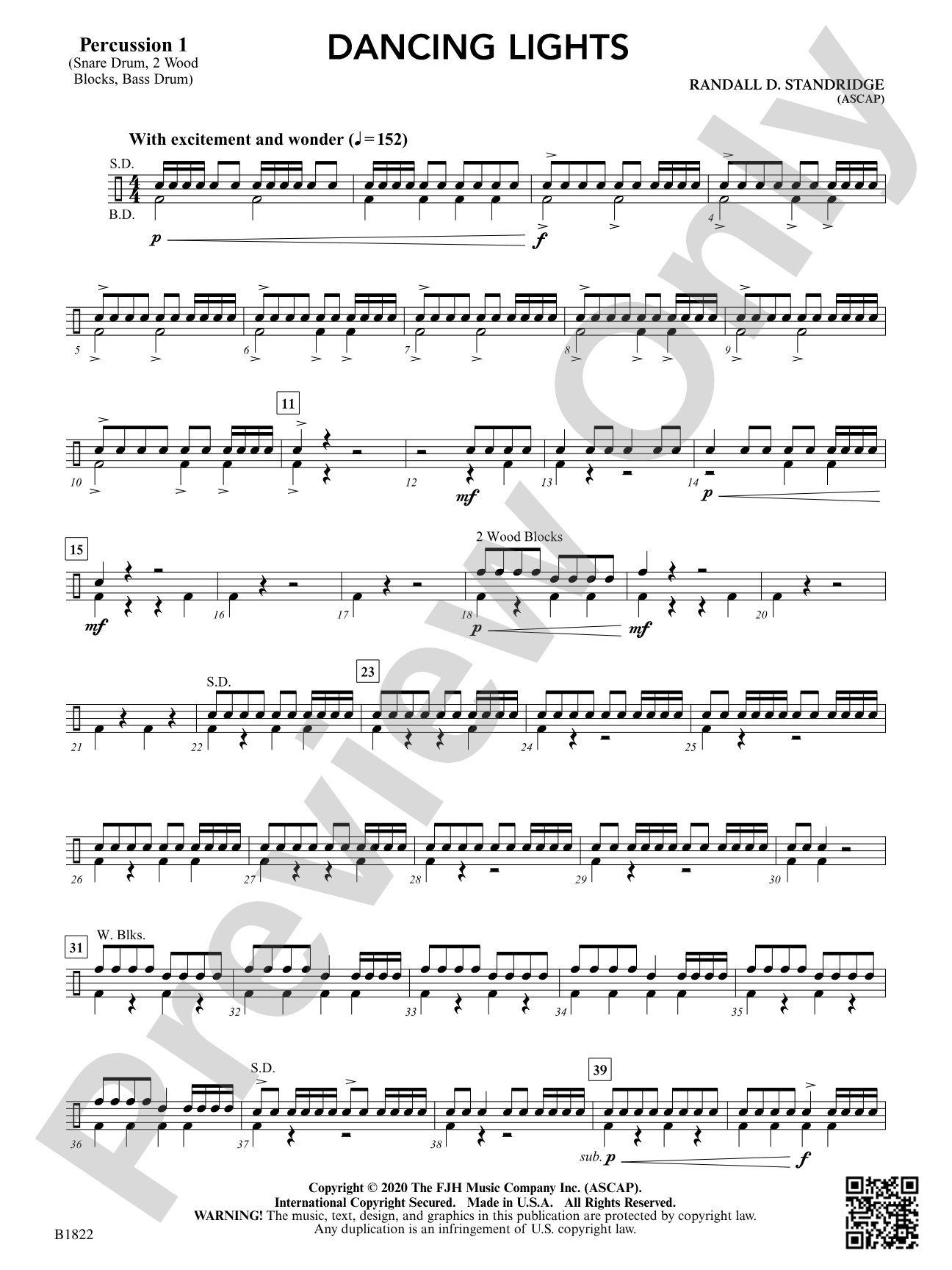 Dancing Lights: Percussion 1