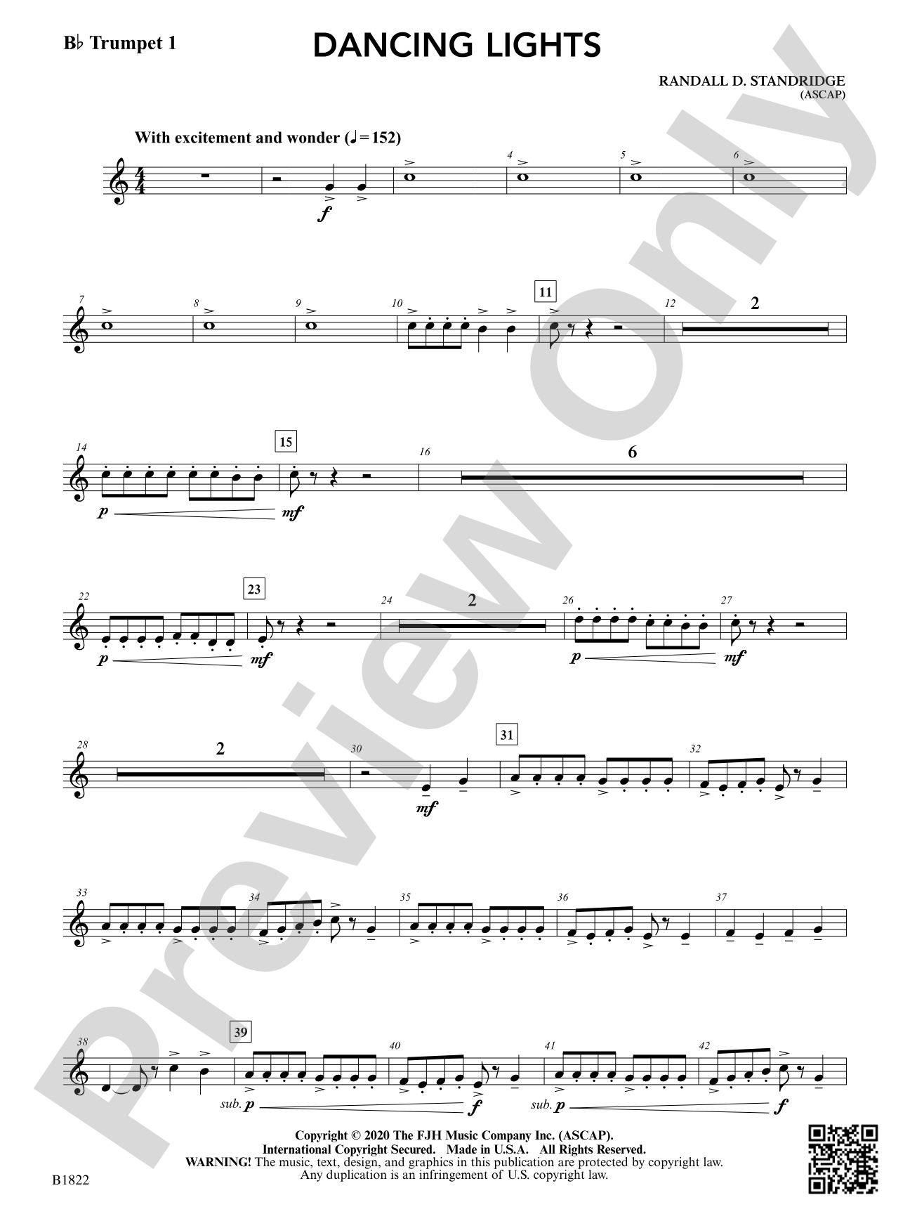 Dancing Lights: B-flat Trumpet 1