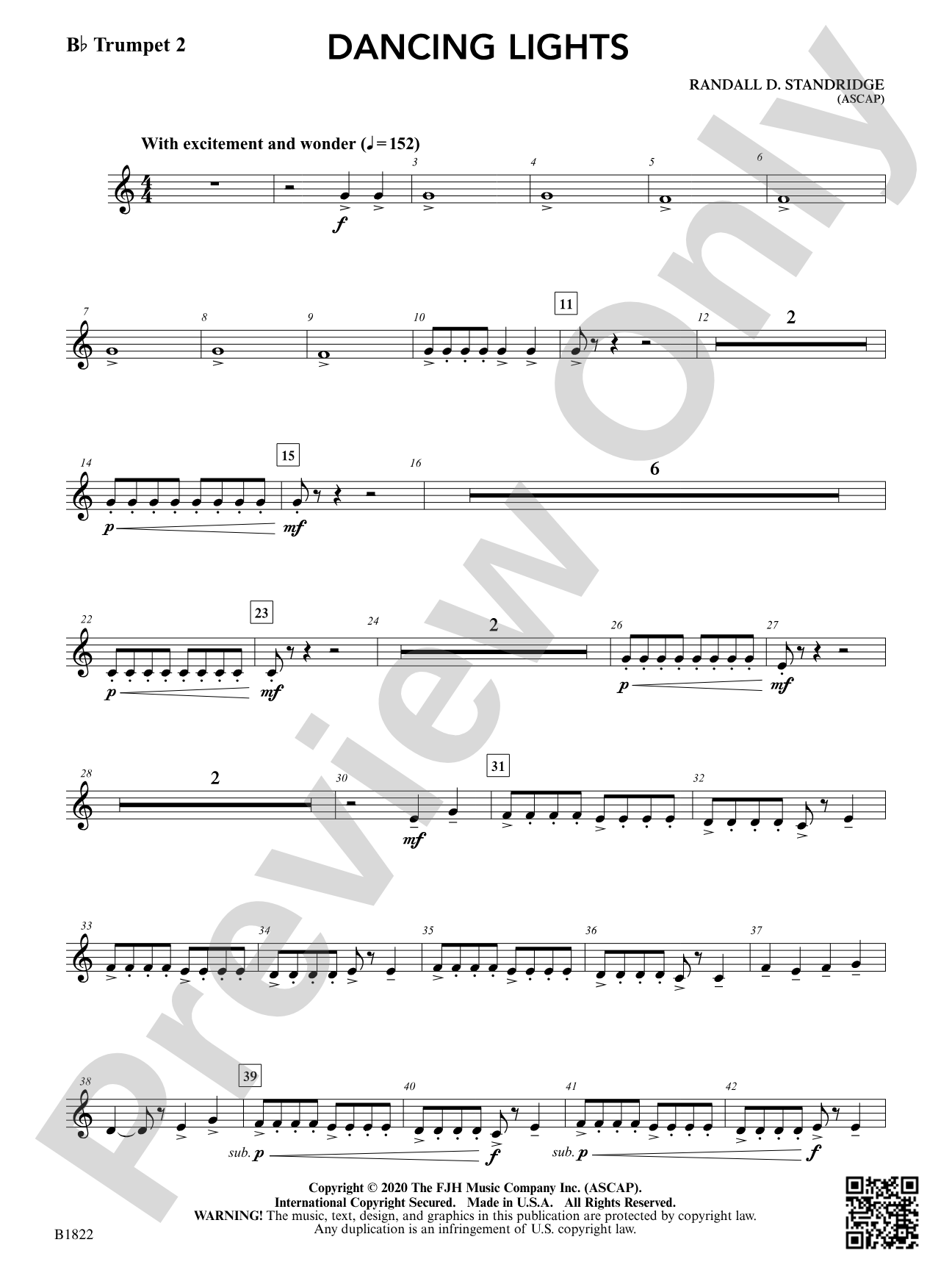 Dancing Lights: B-flat Trumpet 2