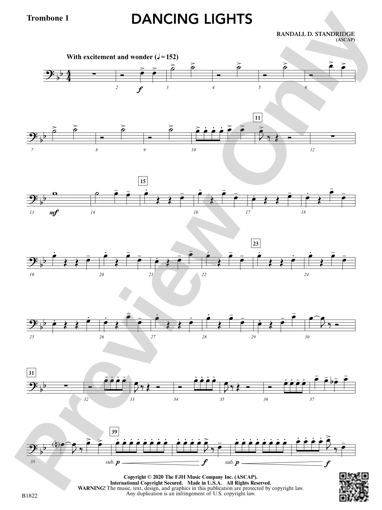 Dancing Lights: Trombone 1