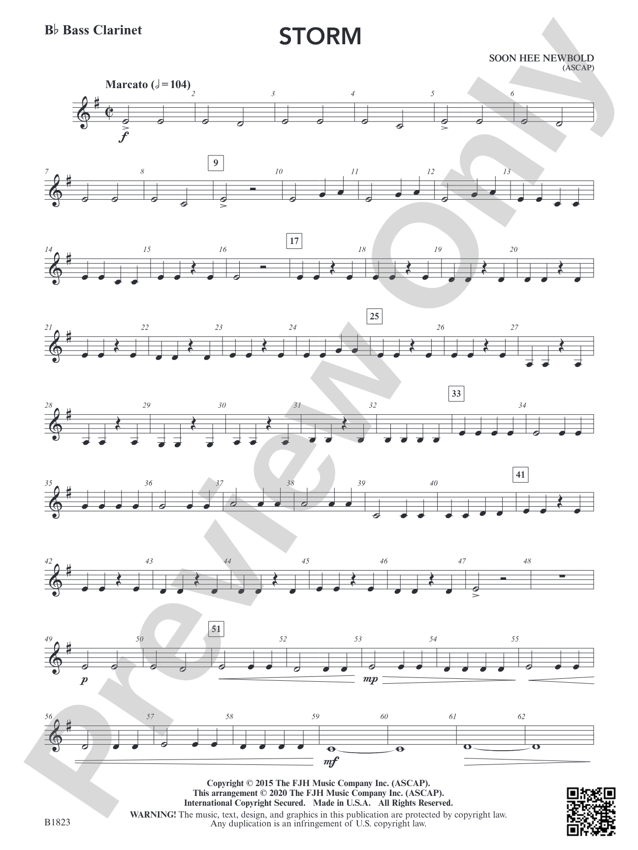 Storm: B-flat Bass Clarinet