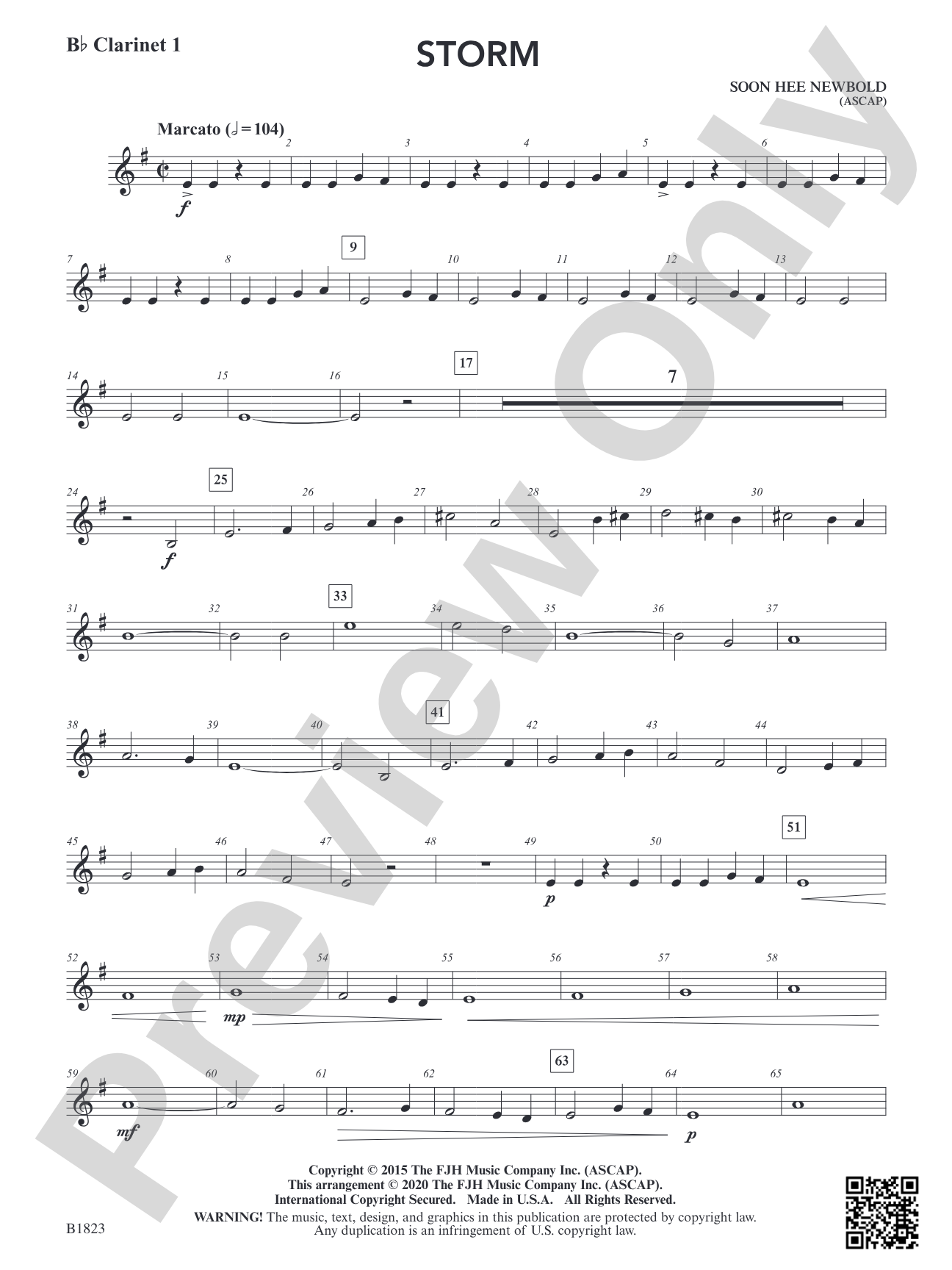 Storm: B-flat Clarinet 1