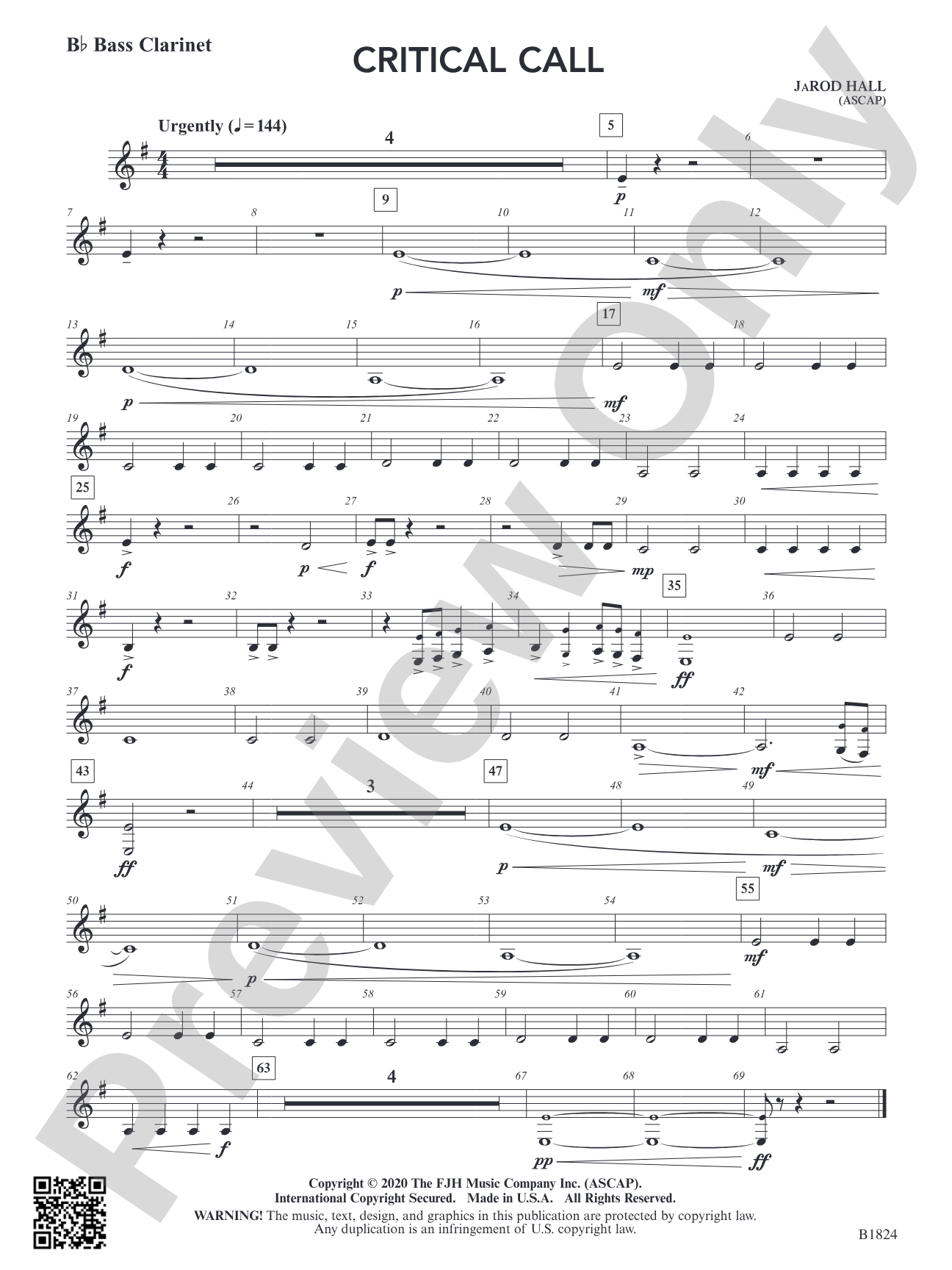 Critical Call: B-flat Bass Clarinet