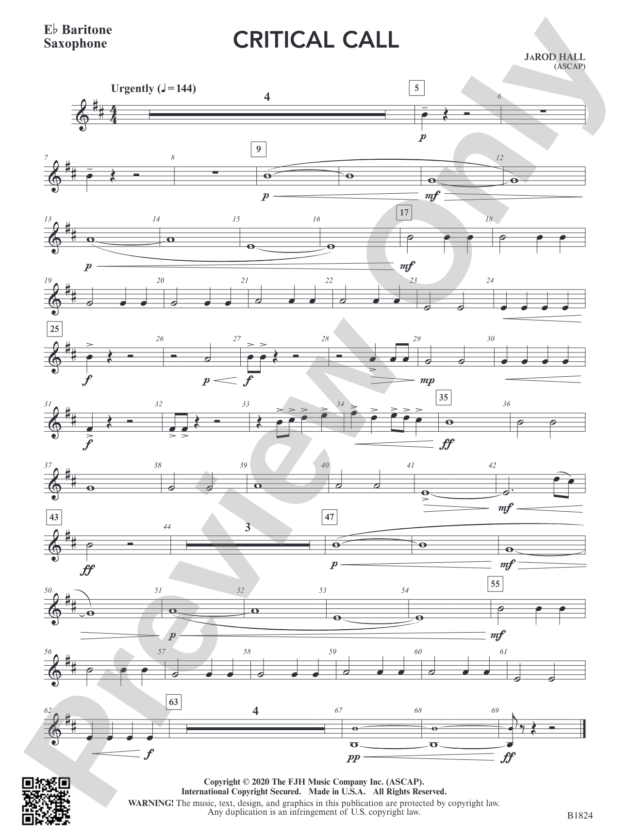 Critical Call: E-flat Baritone Saxophone