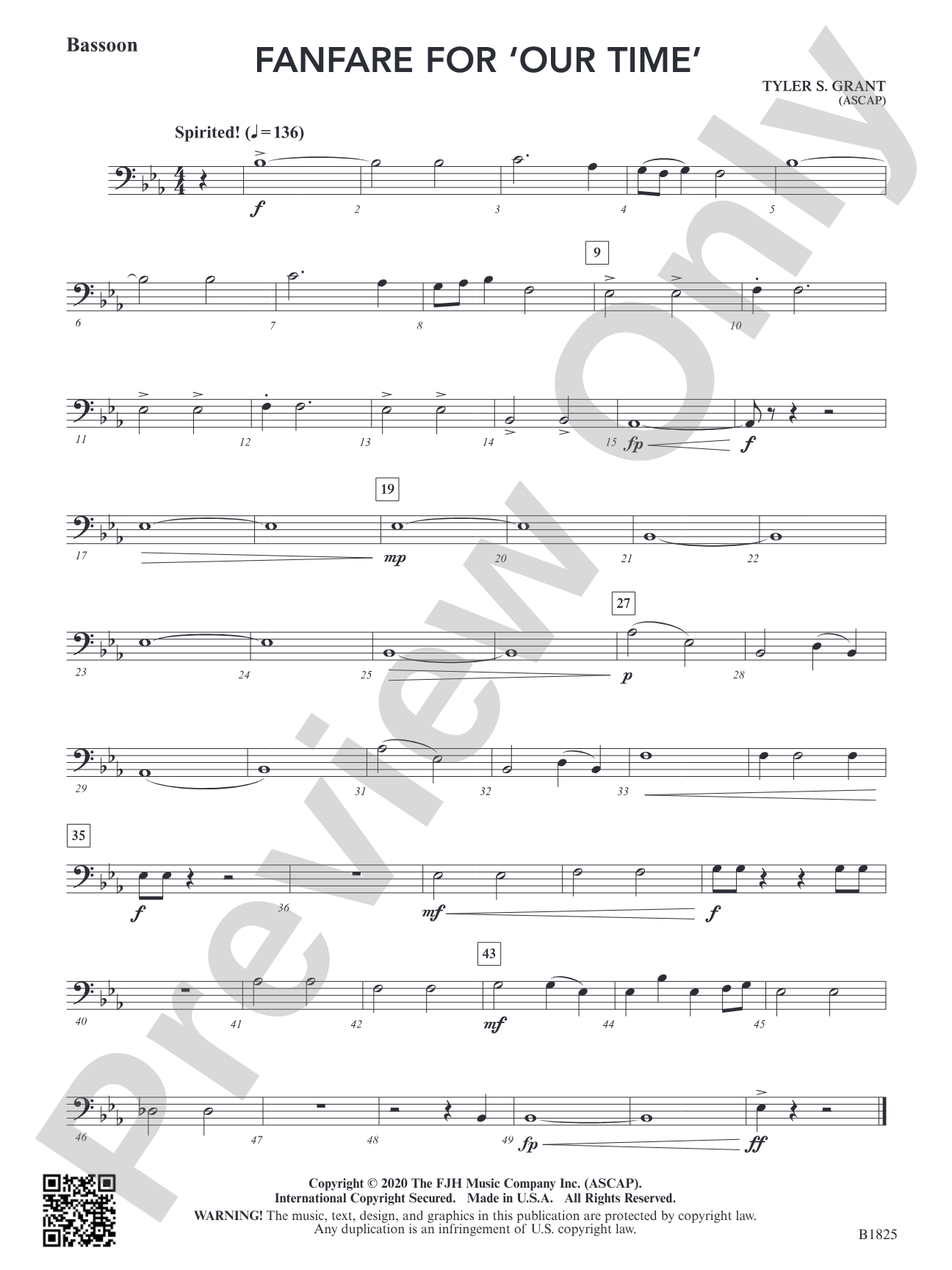 Fanfare for 'Our Time': Bassoon