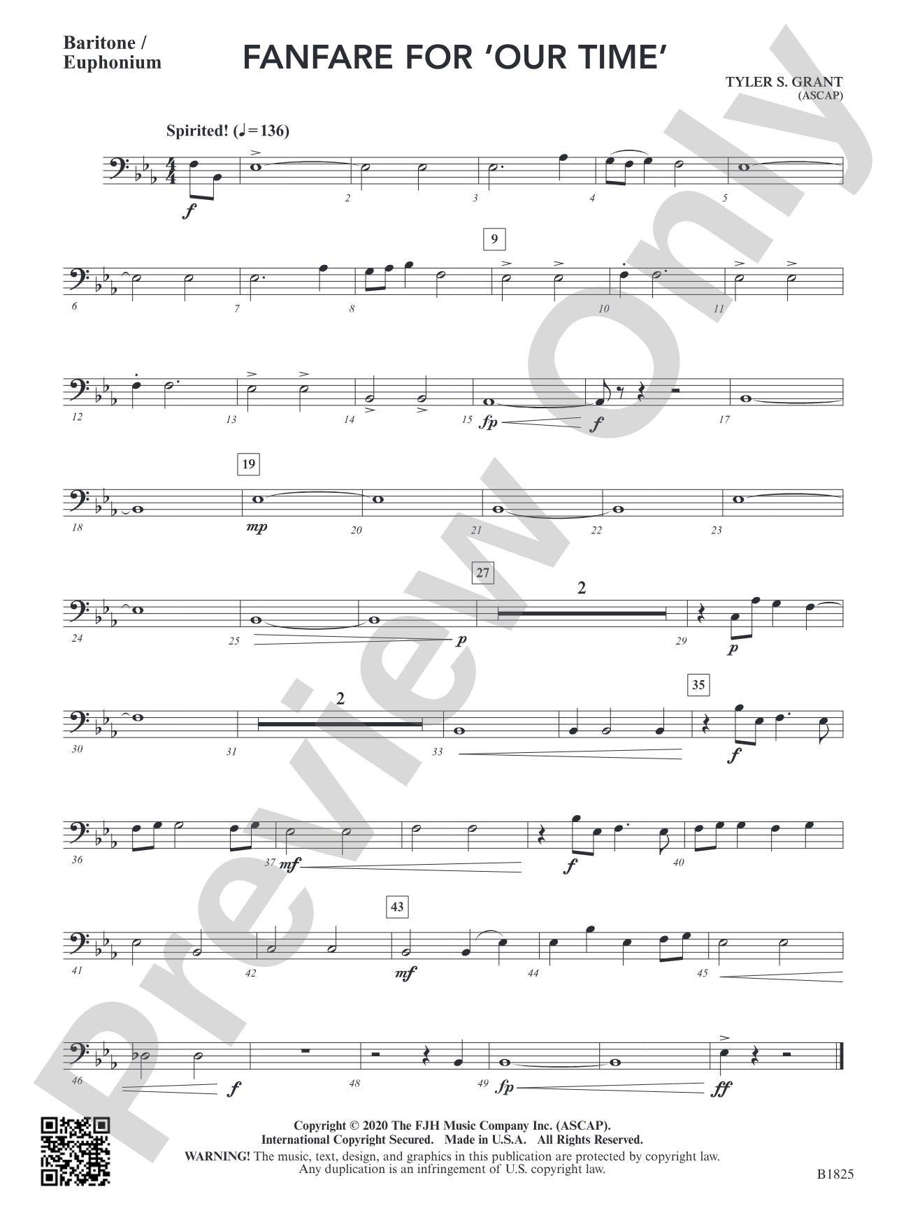 Fanfare for 'Our Time': Baritone / Euphonium