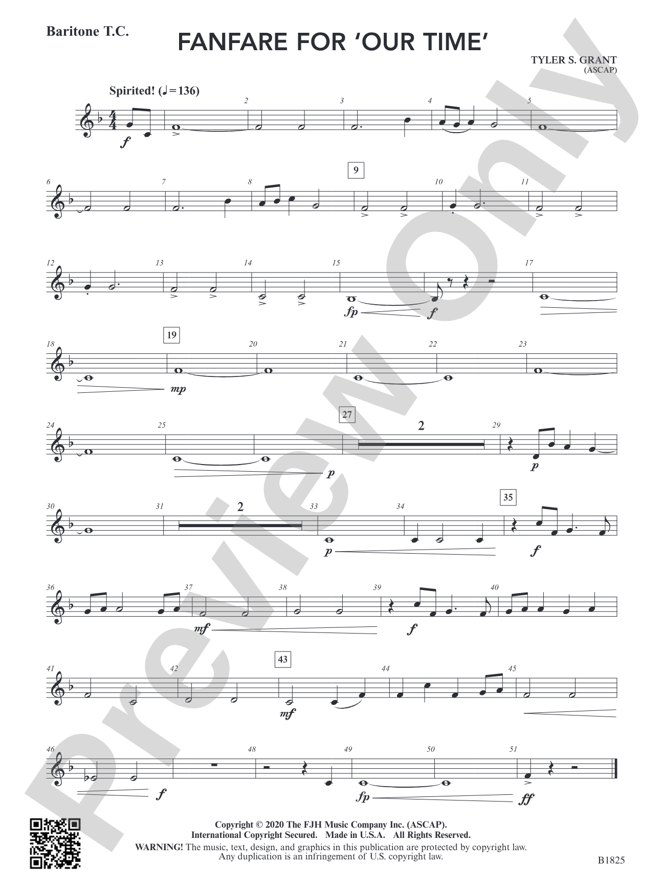 Fanfare for 'Our Time': Baritone T.C.