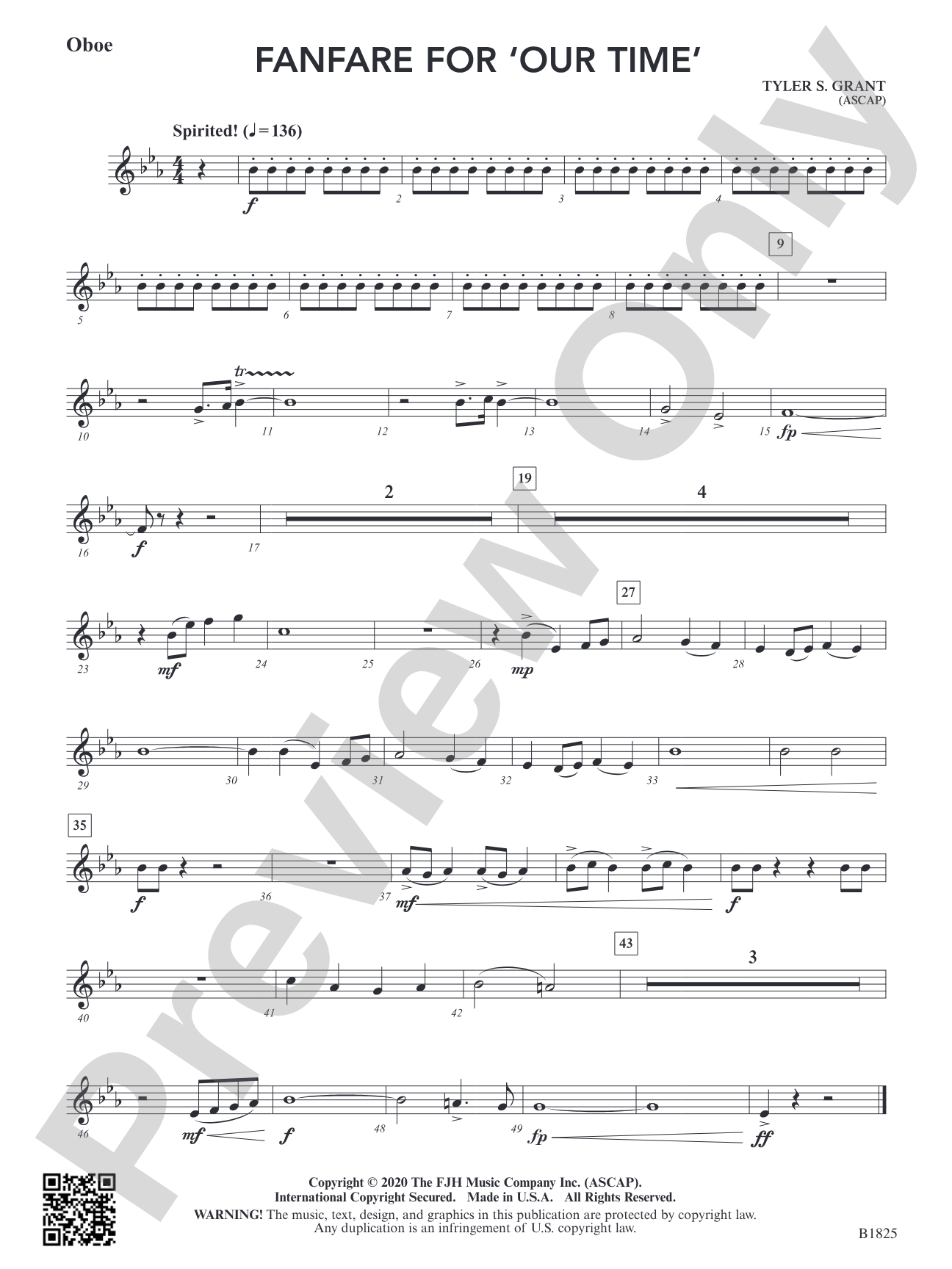 Fanfare for 'Our Time': Oboe