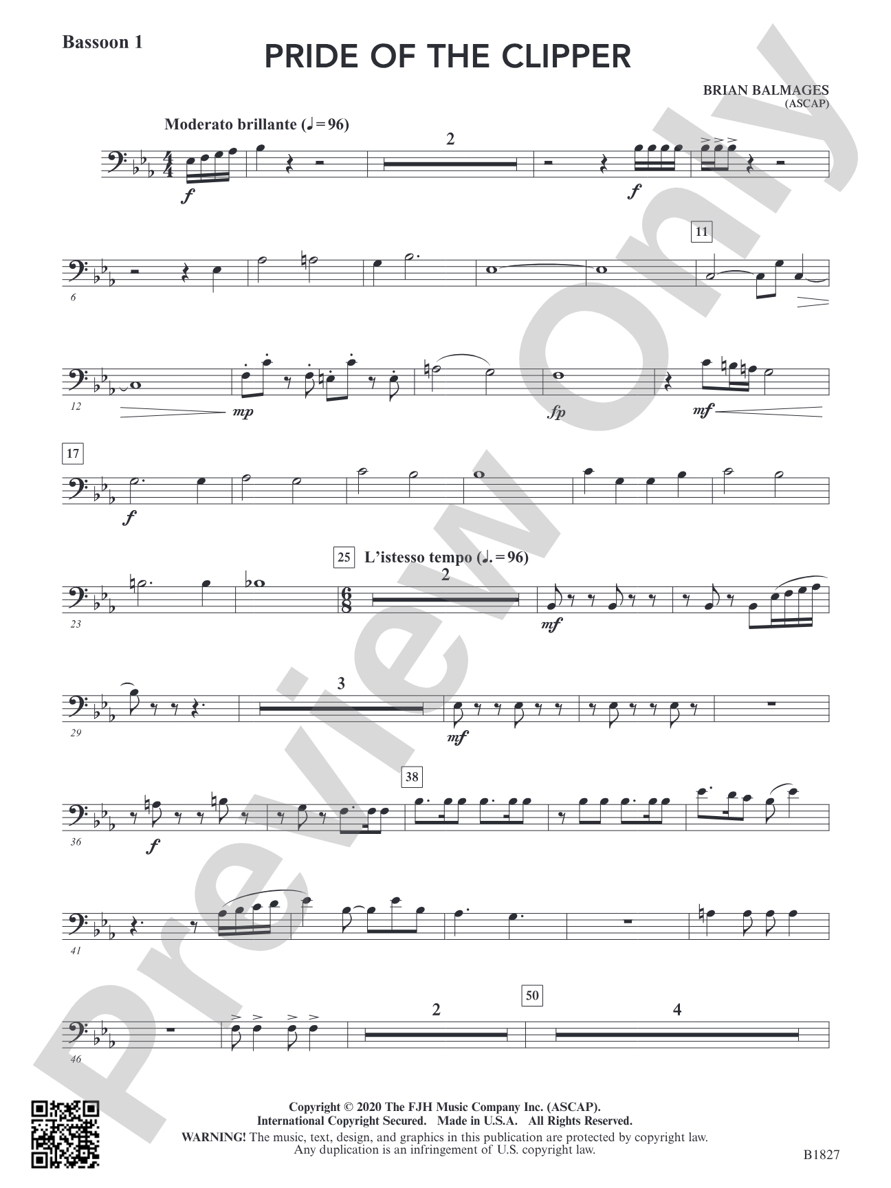 Pride of the Clipper: Bassoon 1