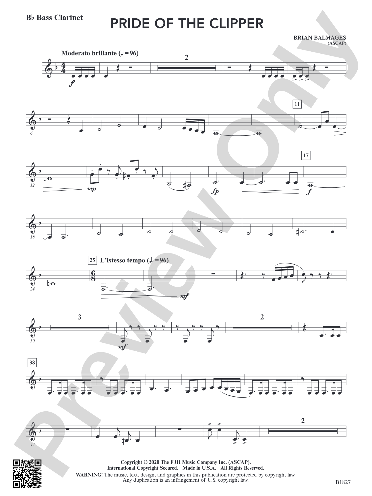 Pride of the Clipper: B-flat Bass Clarinet