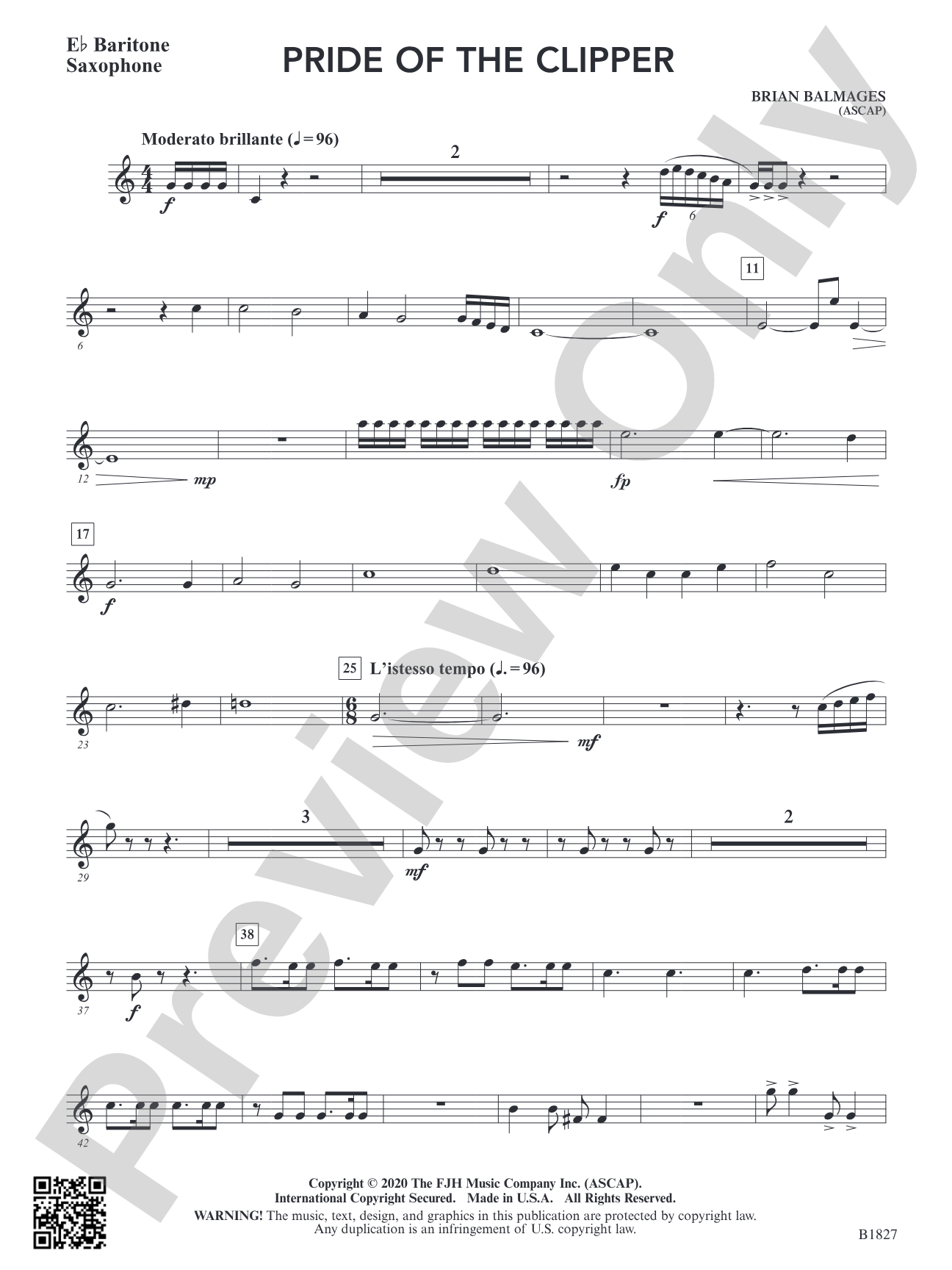 Pride of the Clipper: E-flat Baritone Saxophone