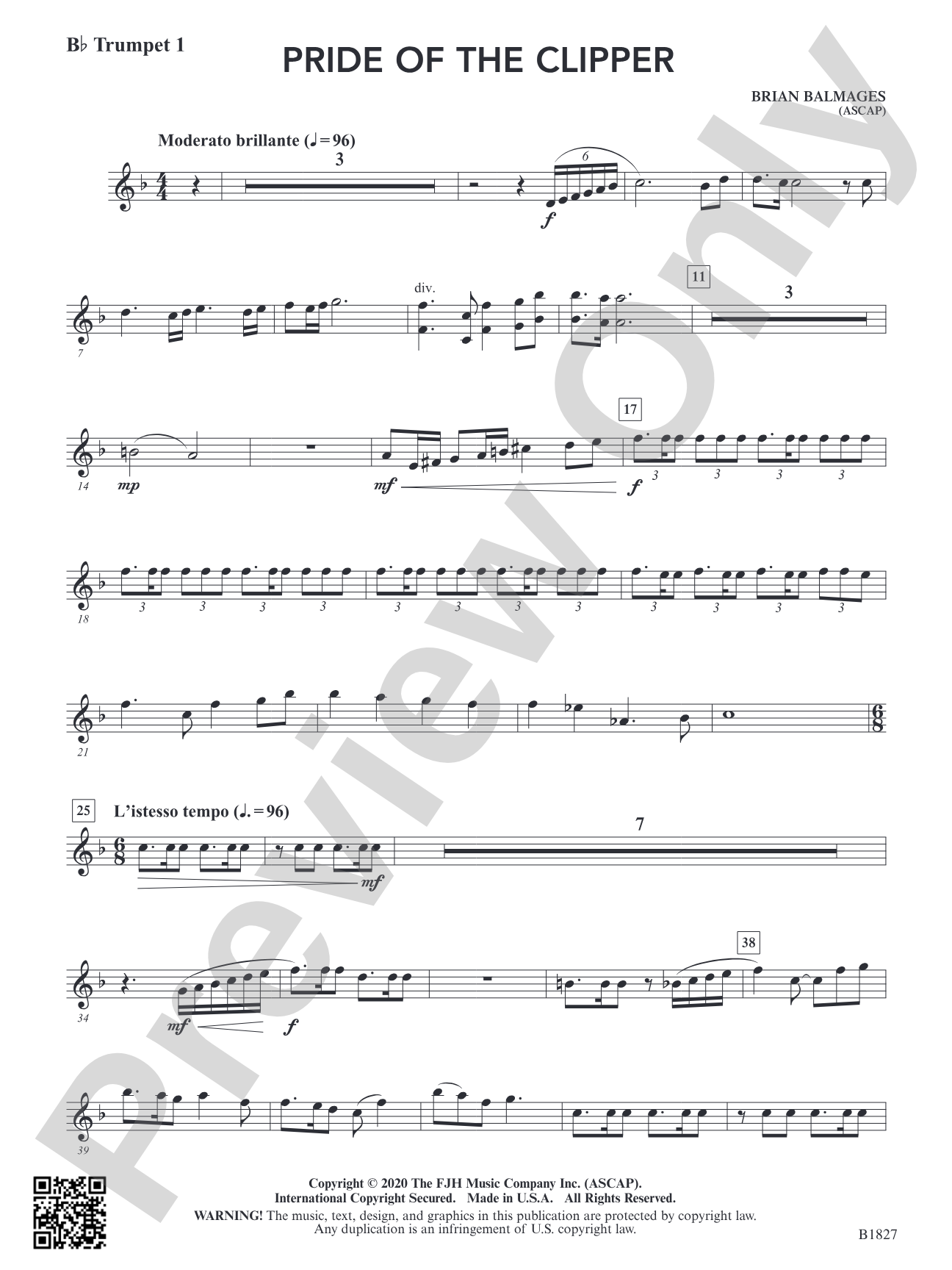 Pride of the Clipper: B-flat Trumpet 1