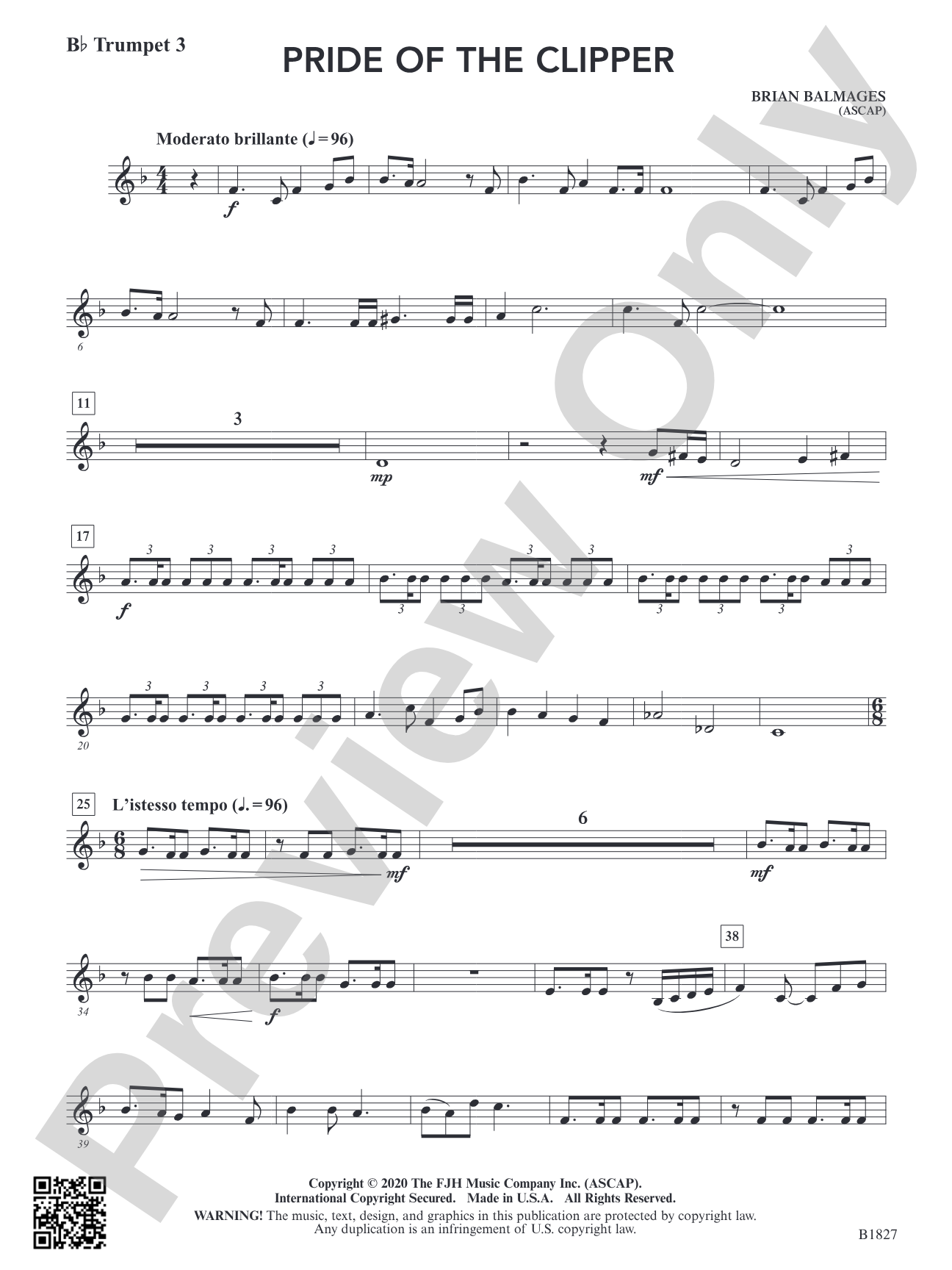 Pride of the Clipper: B-flat Trumpet 3