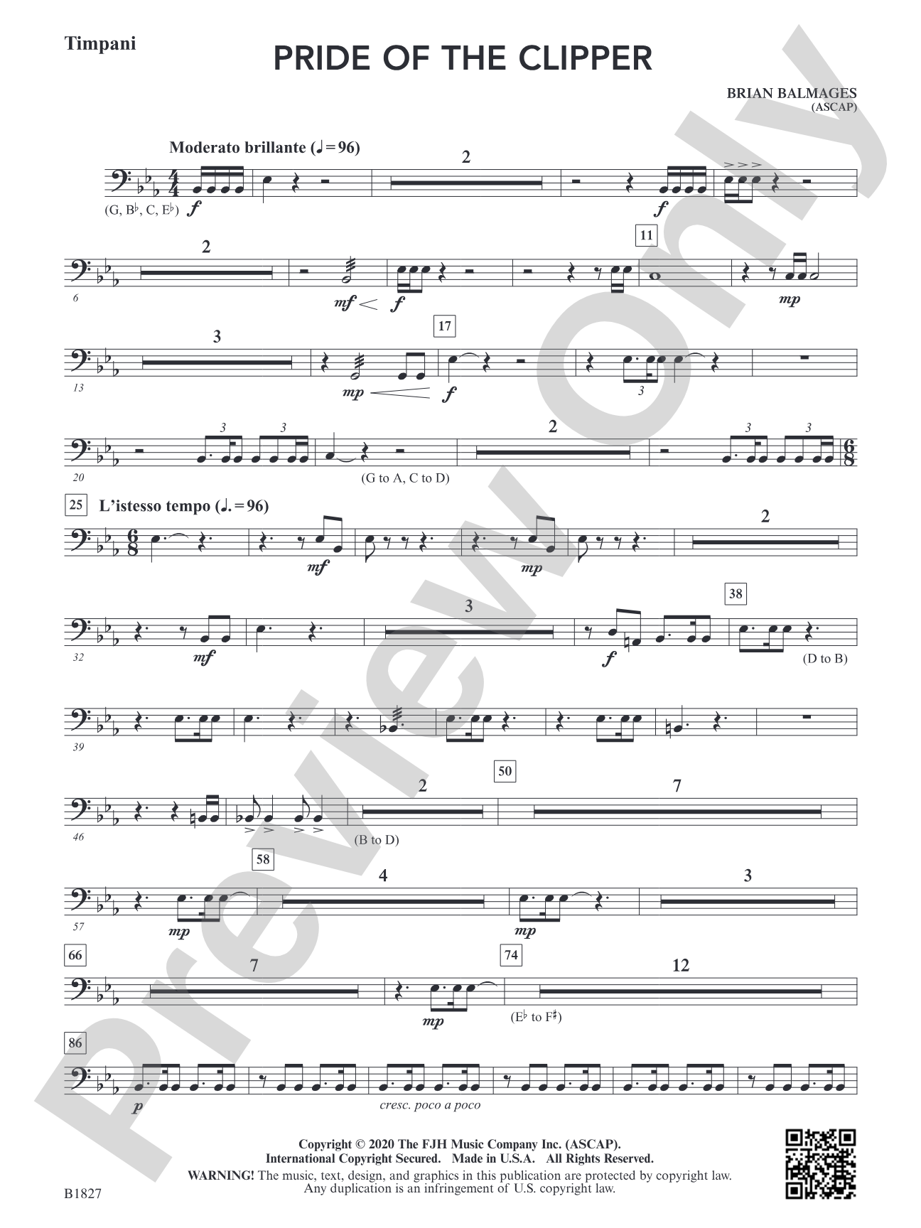 Pride of the Clipper: Timpani