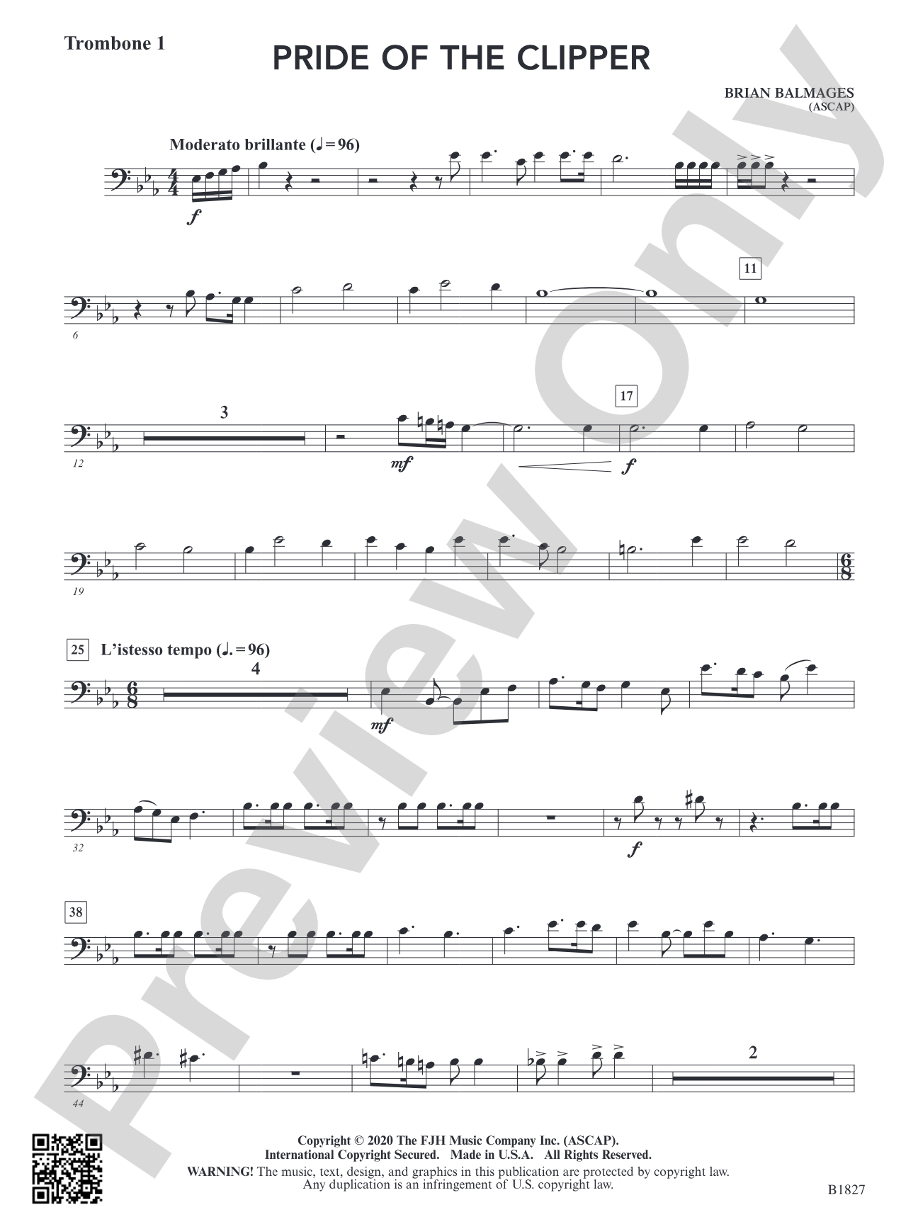 Pride of the Clipper: Trombone 1