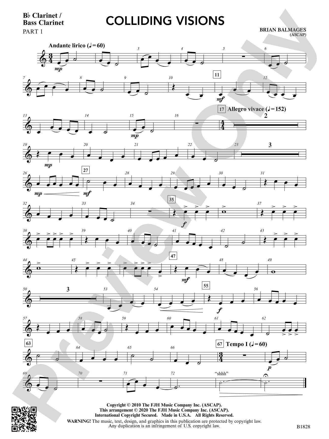 Colliding Visions: Part 1 - B-flat Clarinet / Bass Clarinet