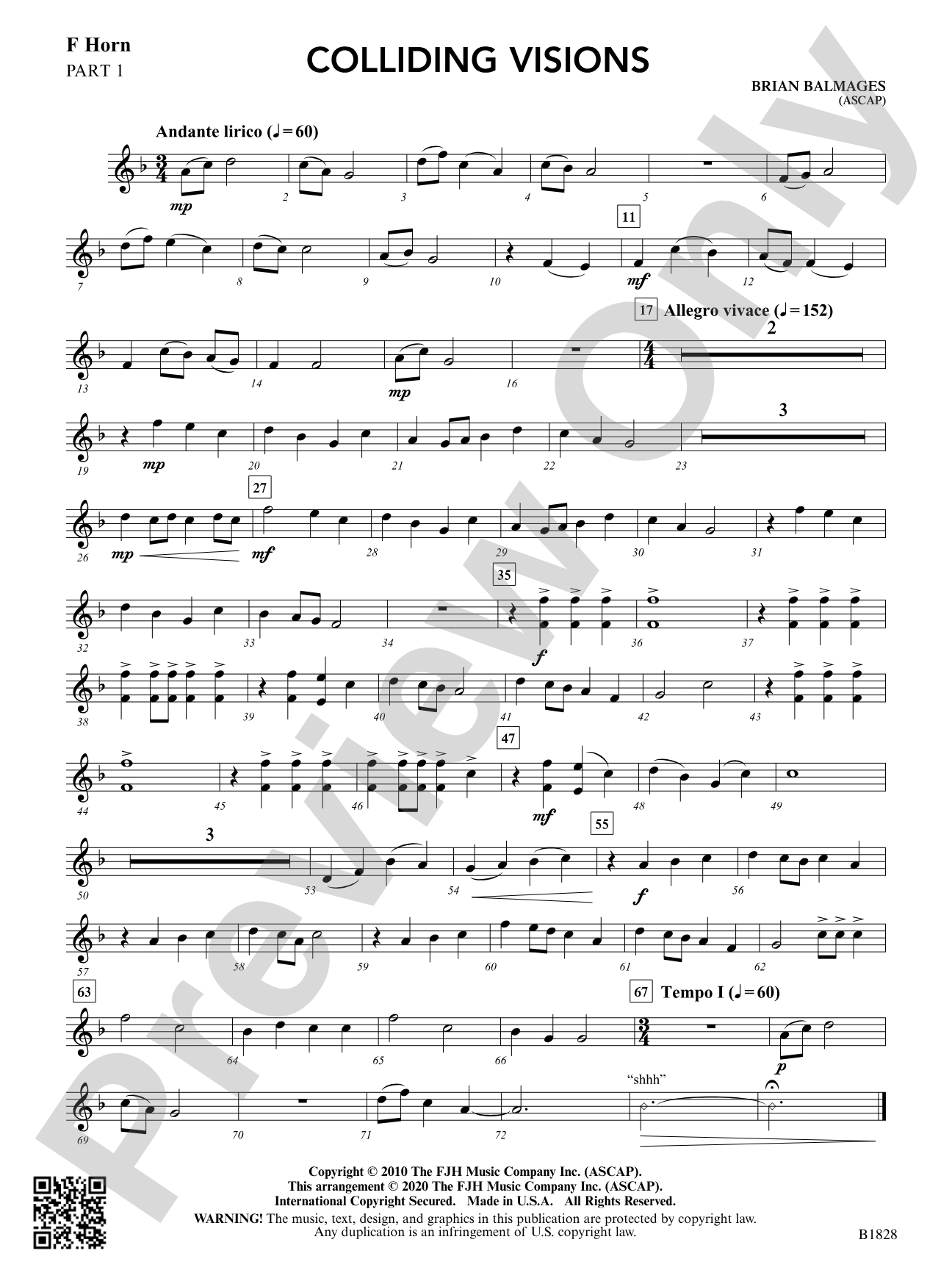 Colliding Visions: Part 1 - F Horn