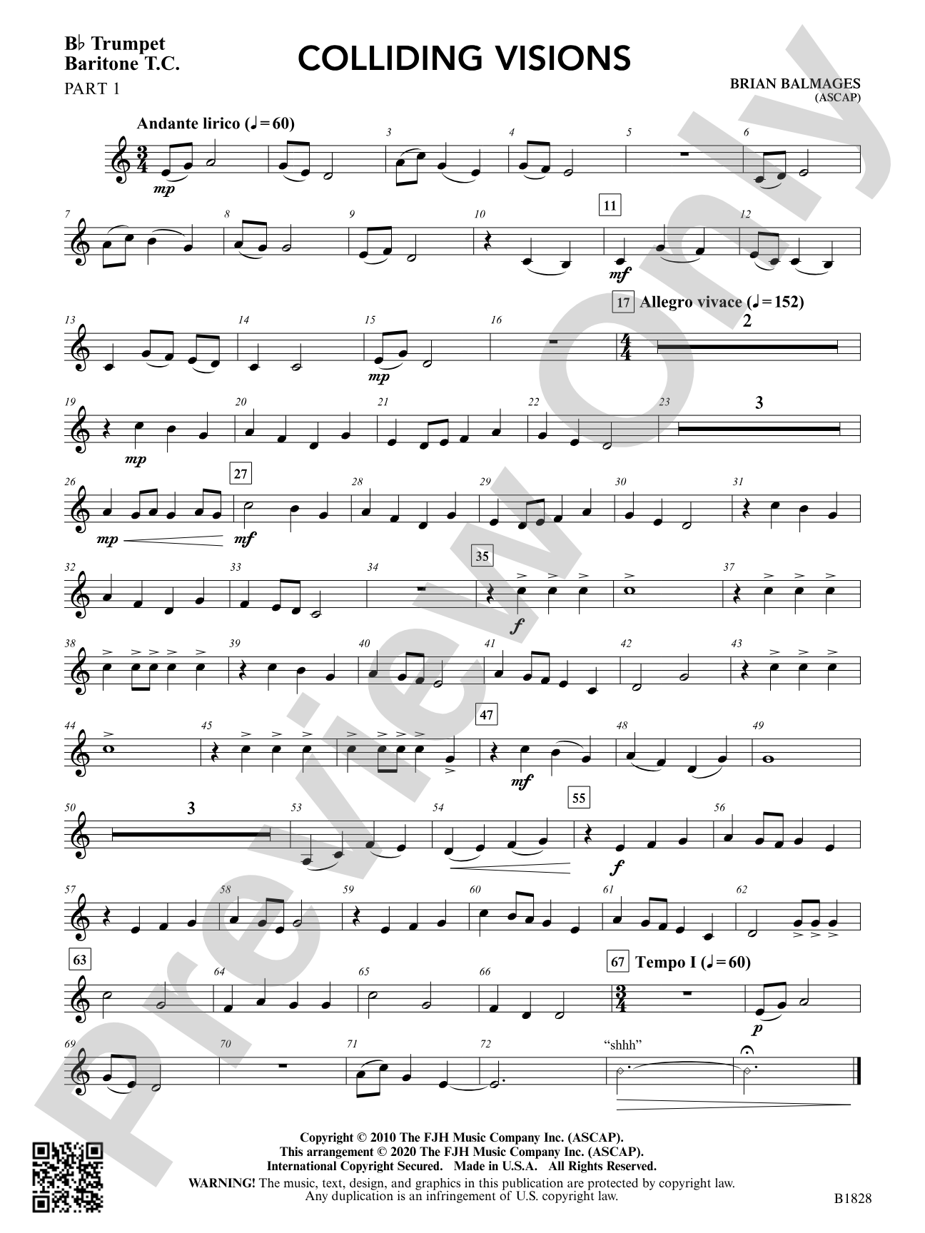 Colliding Visions: Part 1 - B-flat Trumpet / Baritone T.C.