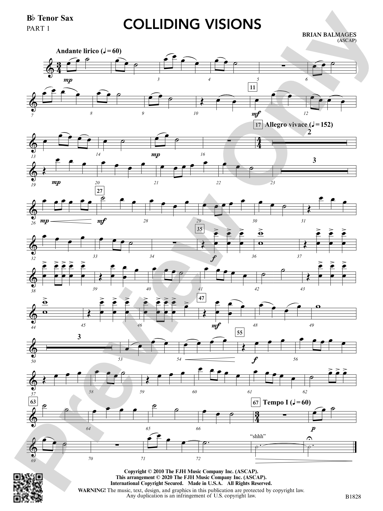Colliding Visions: Part 1 - B-flat Tenor Saxophone