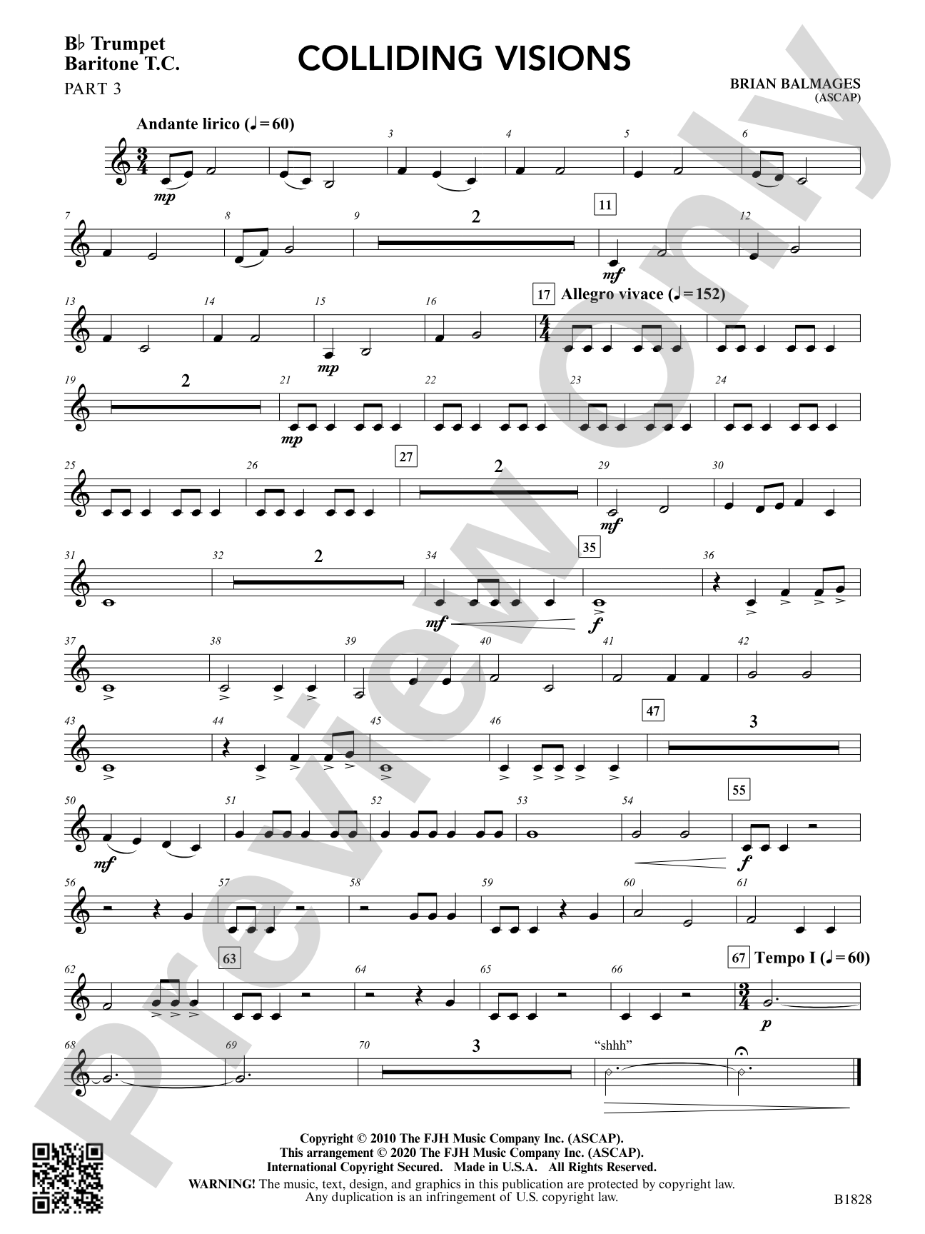 Colliding Visions: Part 3 - B-flat Trumpet / Baritone T.C.