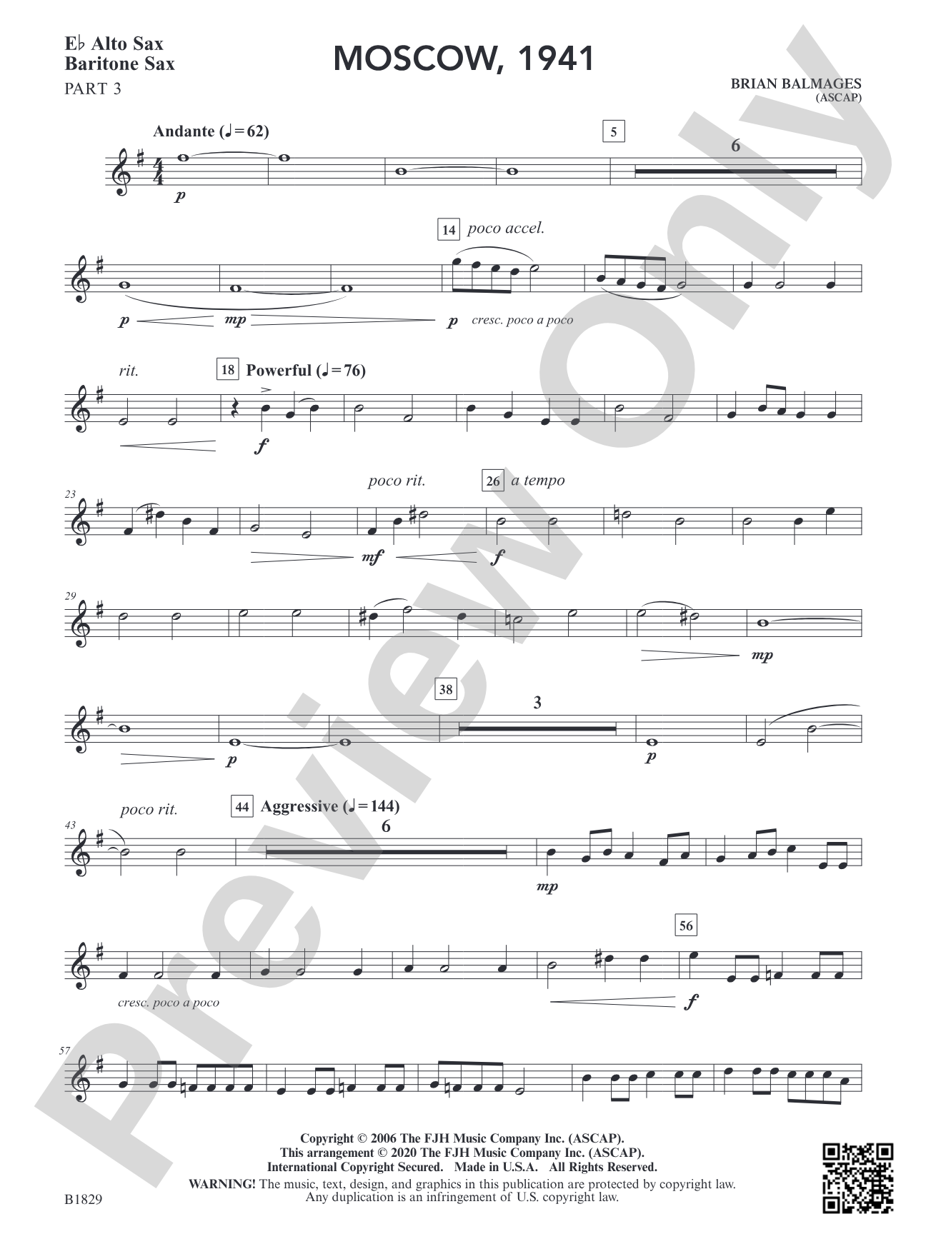Moscow, 1941: Alto Sax/Bari Sax 3