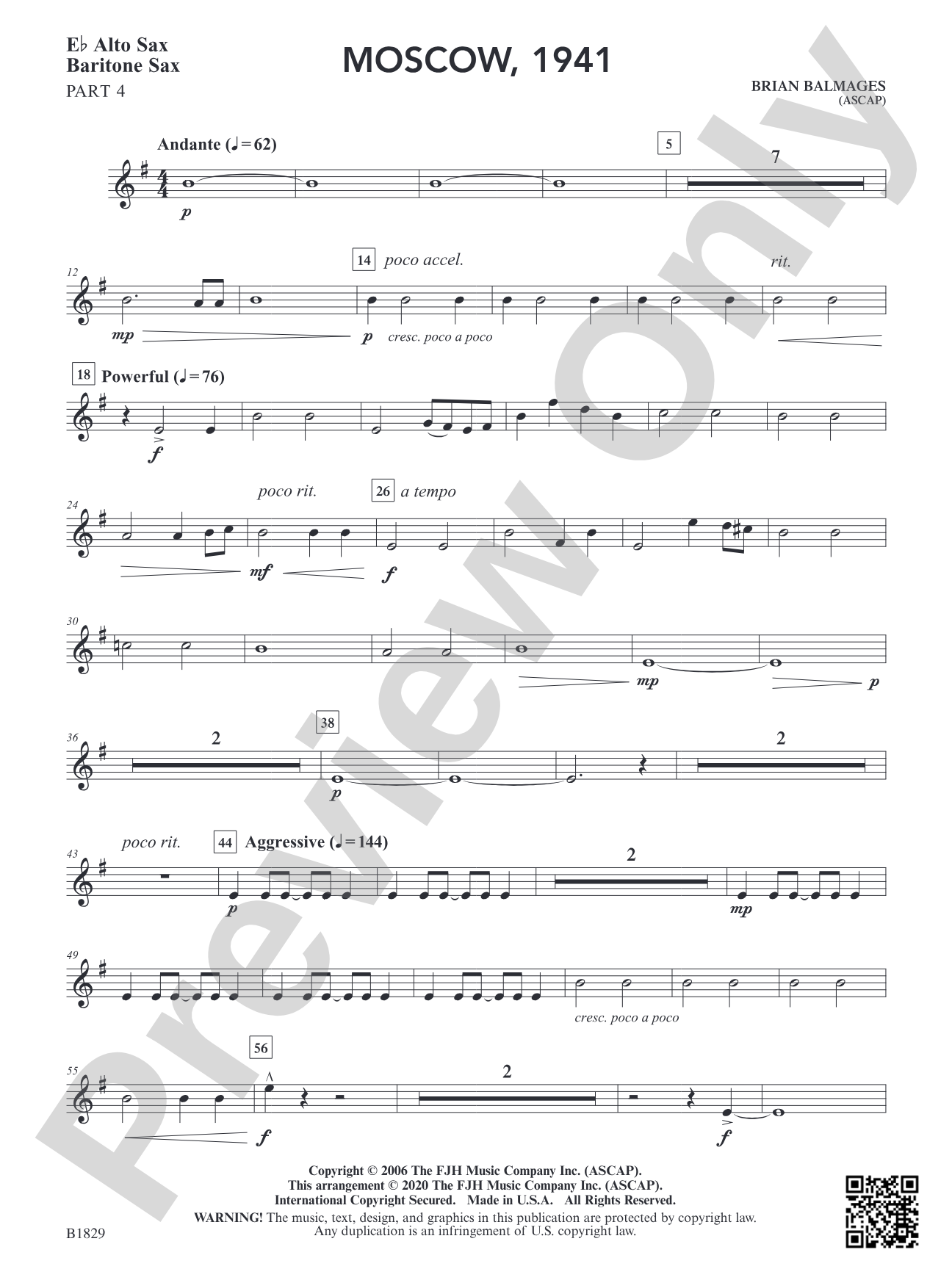 Moscow, 1941: Alto Sax/Bari Sax 4