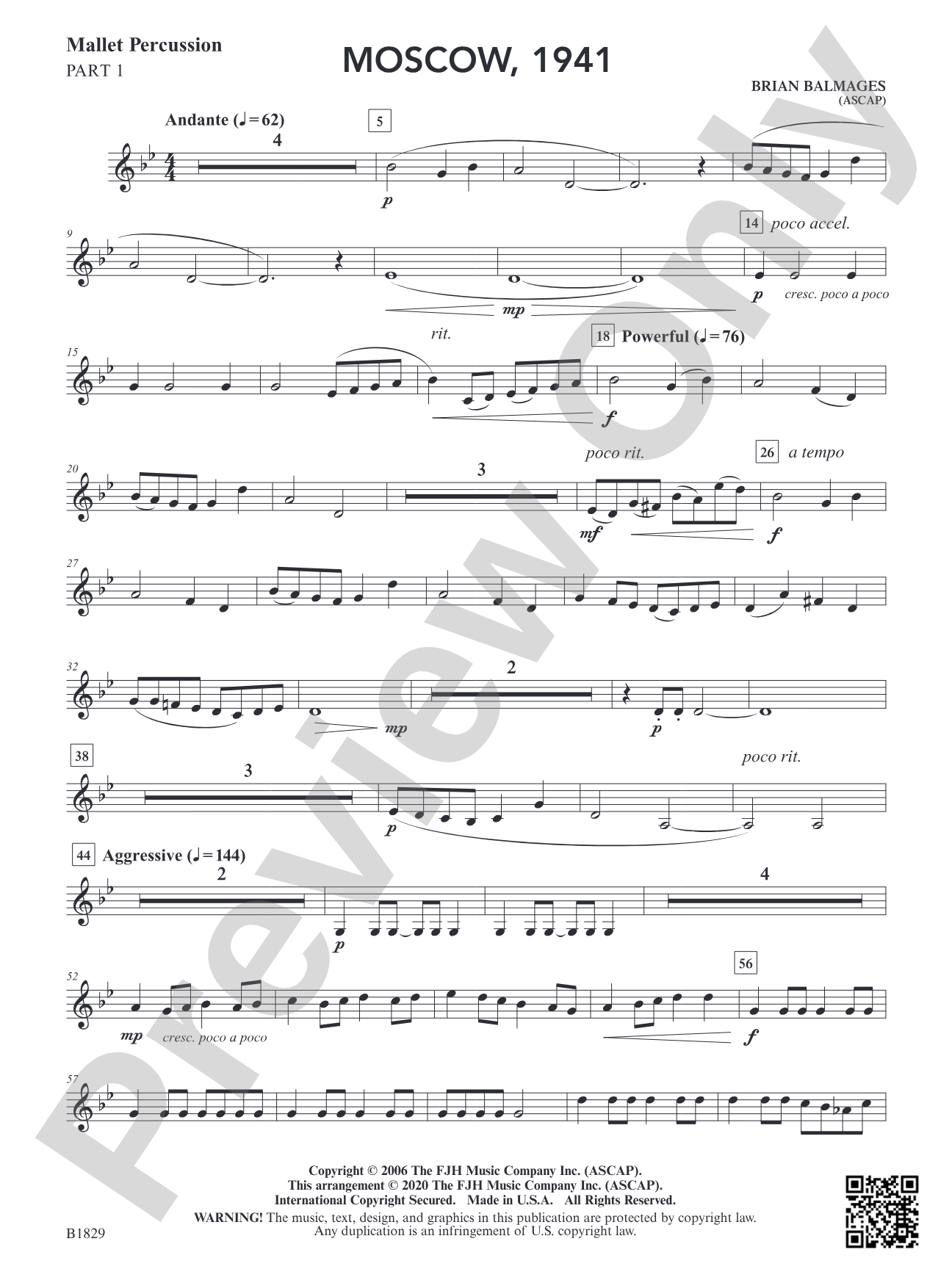 Moscow, 1941: Mallet Percussion 1