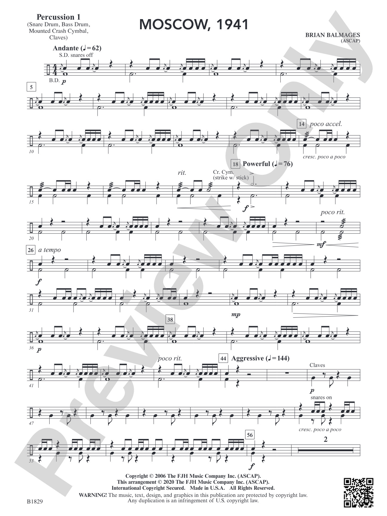 Moscow, 1941: Percussion 1