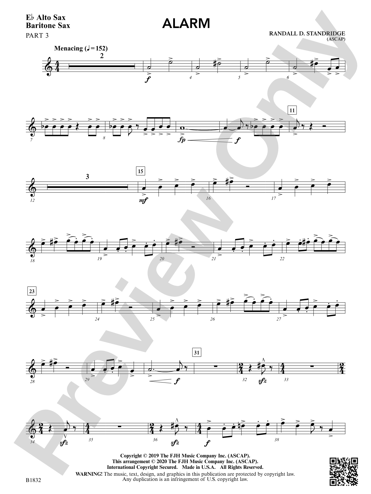 Alarm: Alto Saxophone / Baritone Saxophone 3