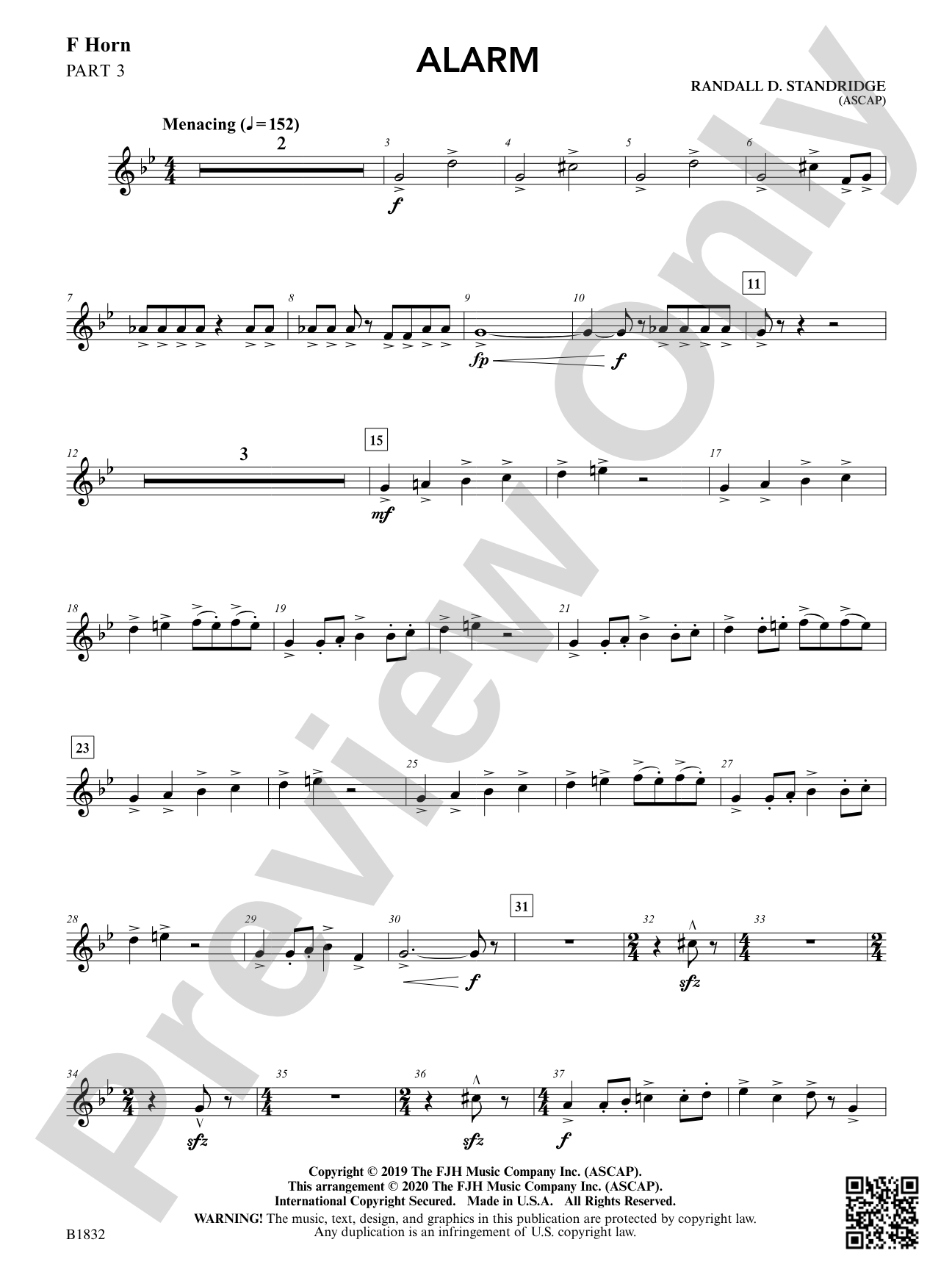 Alarm: F Horn 3