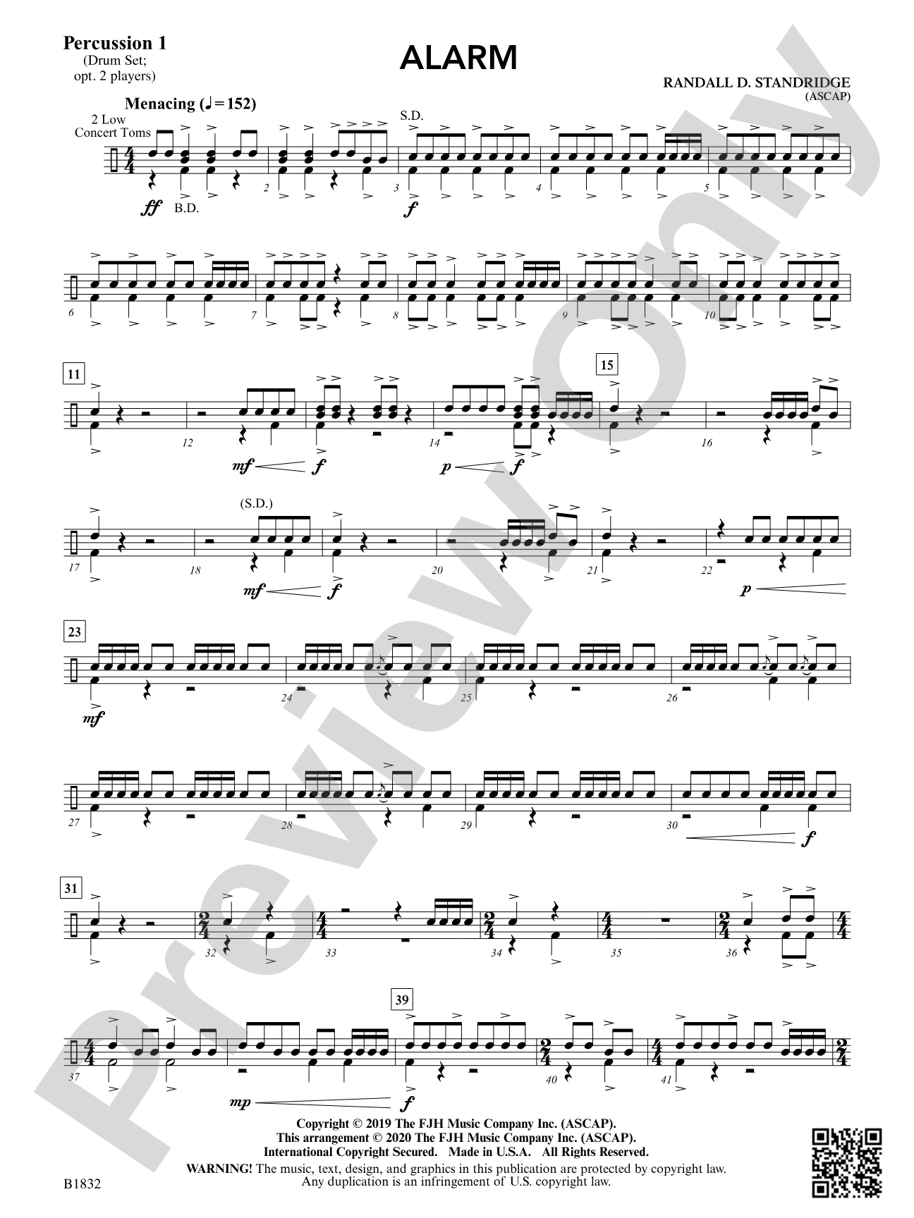Alarm: Percussion 1